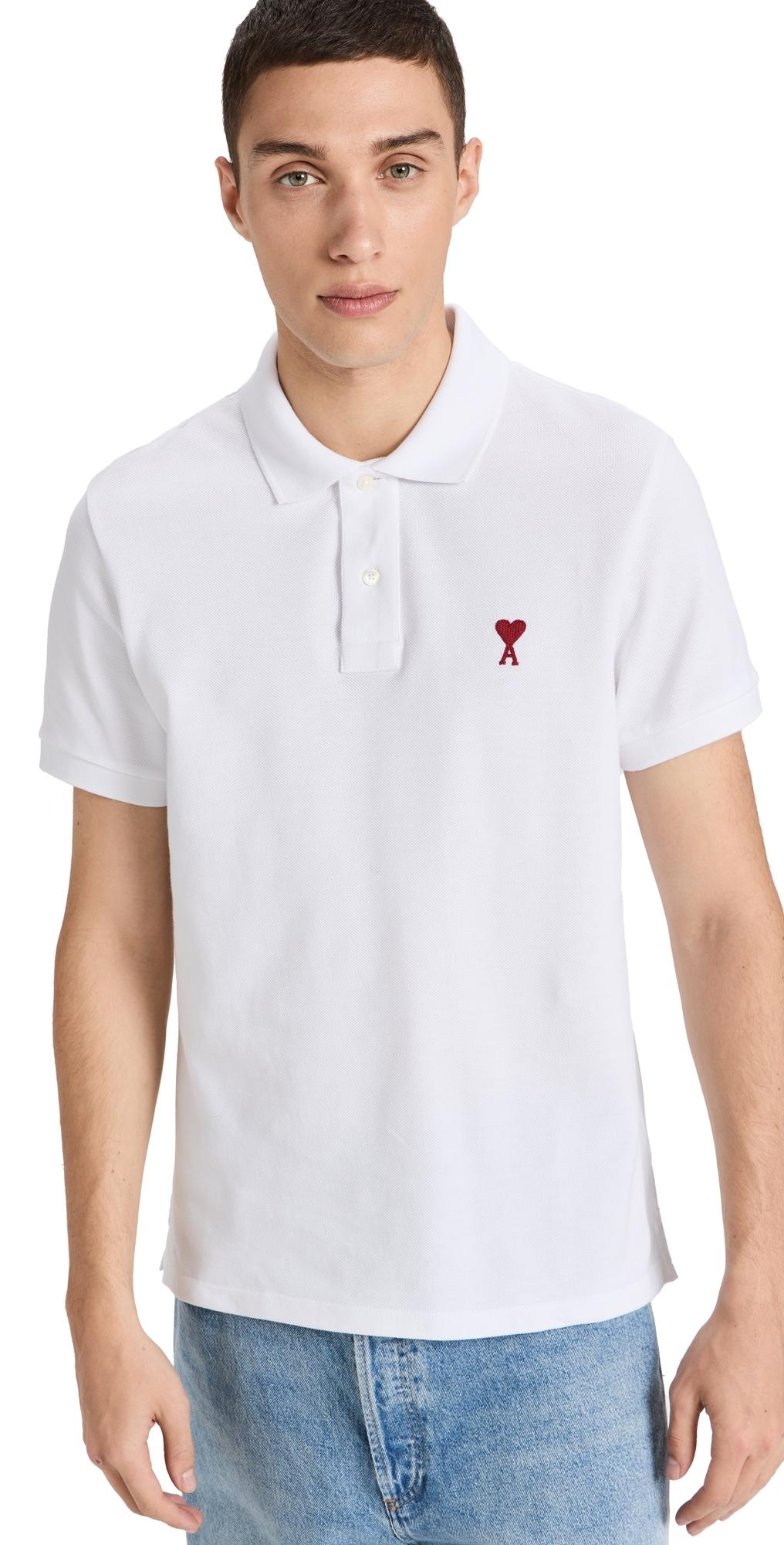 White Cotton Ami de Coeur Polo Product Image