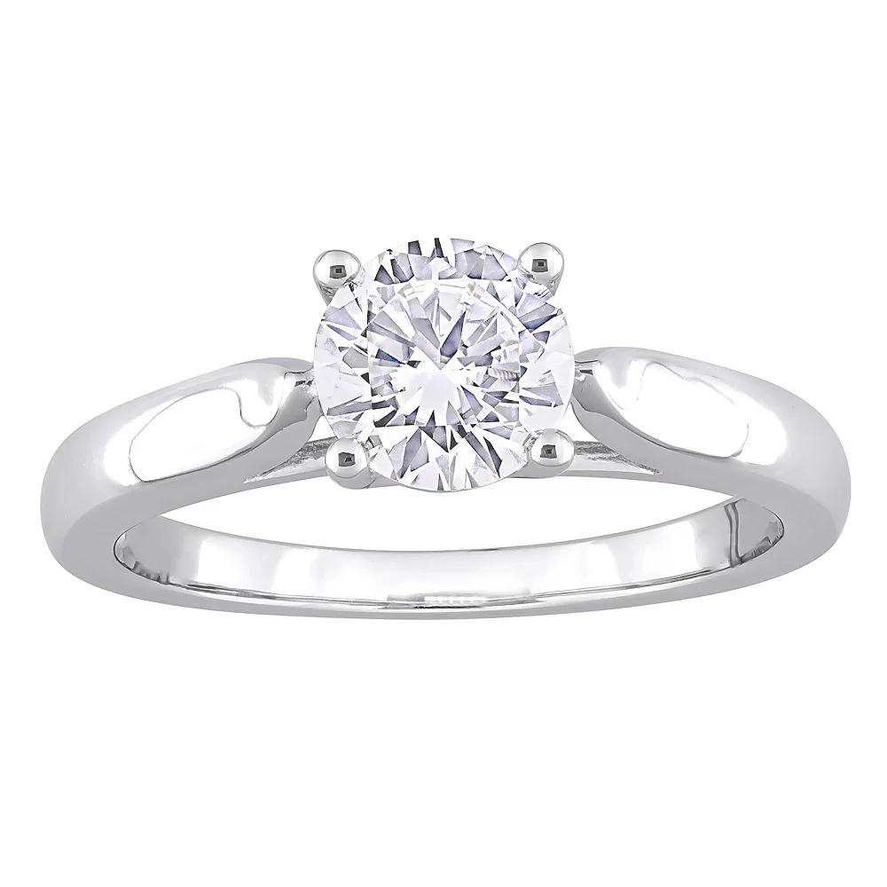 Stella Grace Sterling Silver Lab-Created Moissanite Solitaire Ring, Womens Product Image