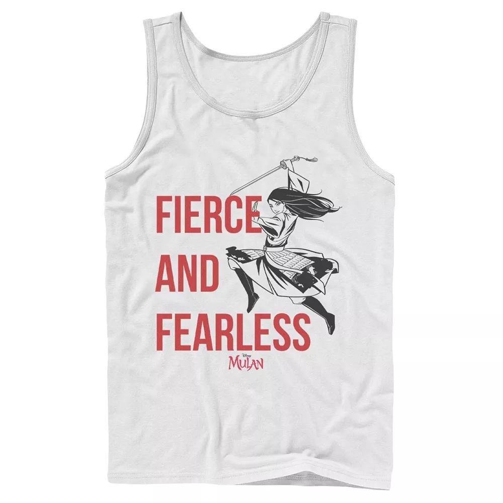 Men's Disney Mulan Live Action Fierce And Fearless Action Pose Tank Top,  Product Image