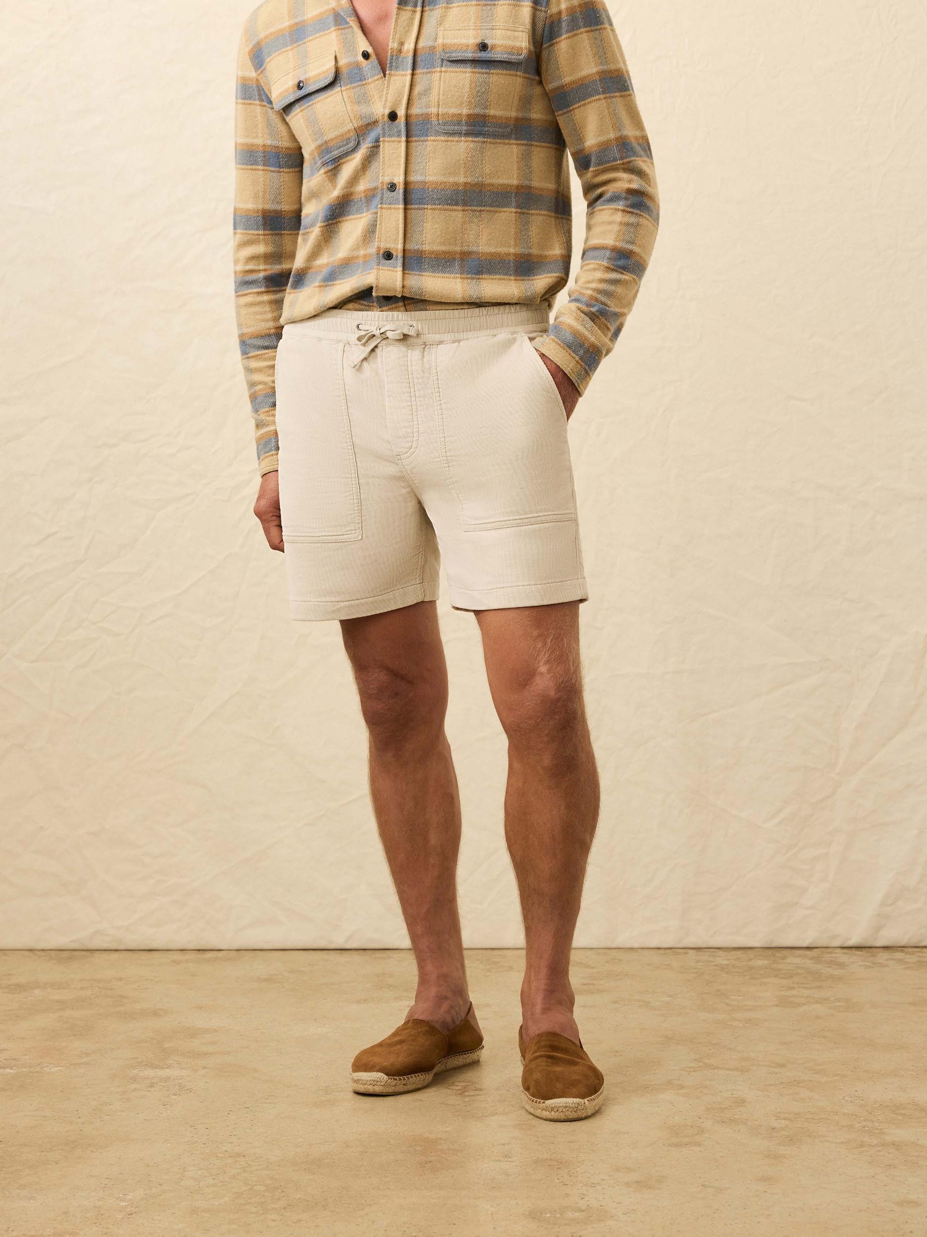 Corduroy Drawstring Utility Short - Plaza Stone Male Product Image