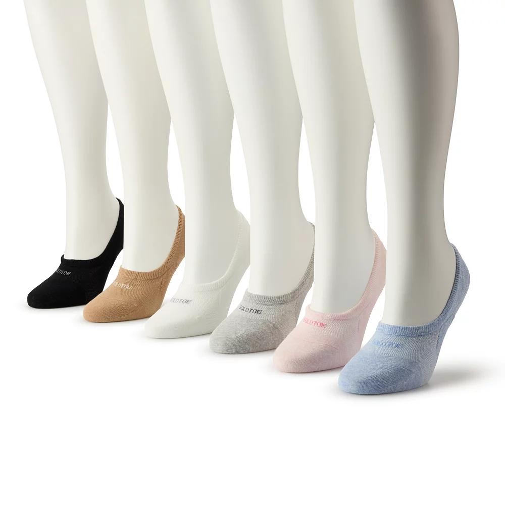 Women's GOLDTOE® 6-Pack Everyday Ballerina No-Show Socks, Size: 9-11, Beige Product Image
