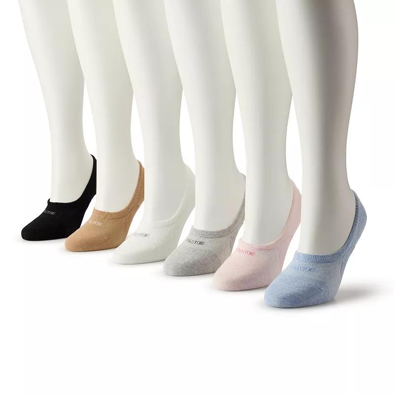 Women's GOLDTOE® 6-Pack Everyday Ballerina No-Show Socks, Size: 9-11, Beige Product Image