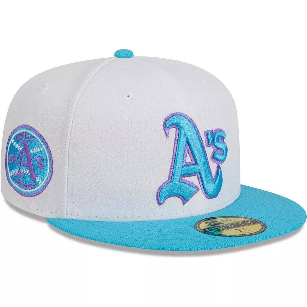 Men's New Era White Oakland Athletics Vice 59FIFTY Fitted Hat,  Product Image