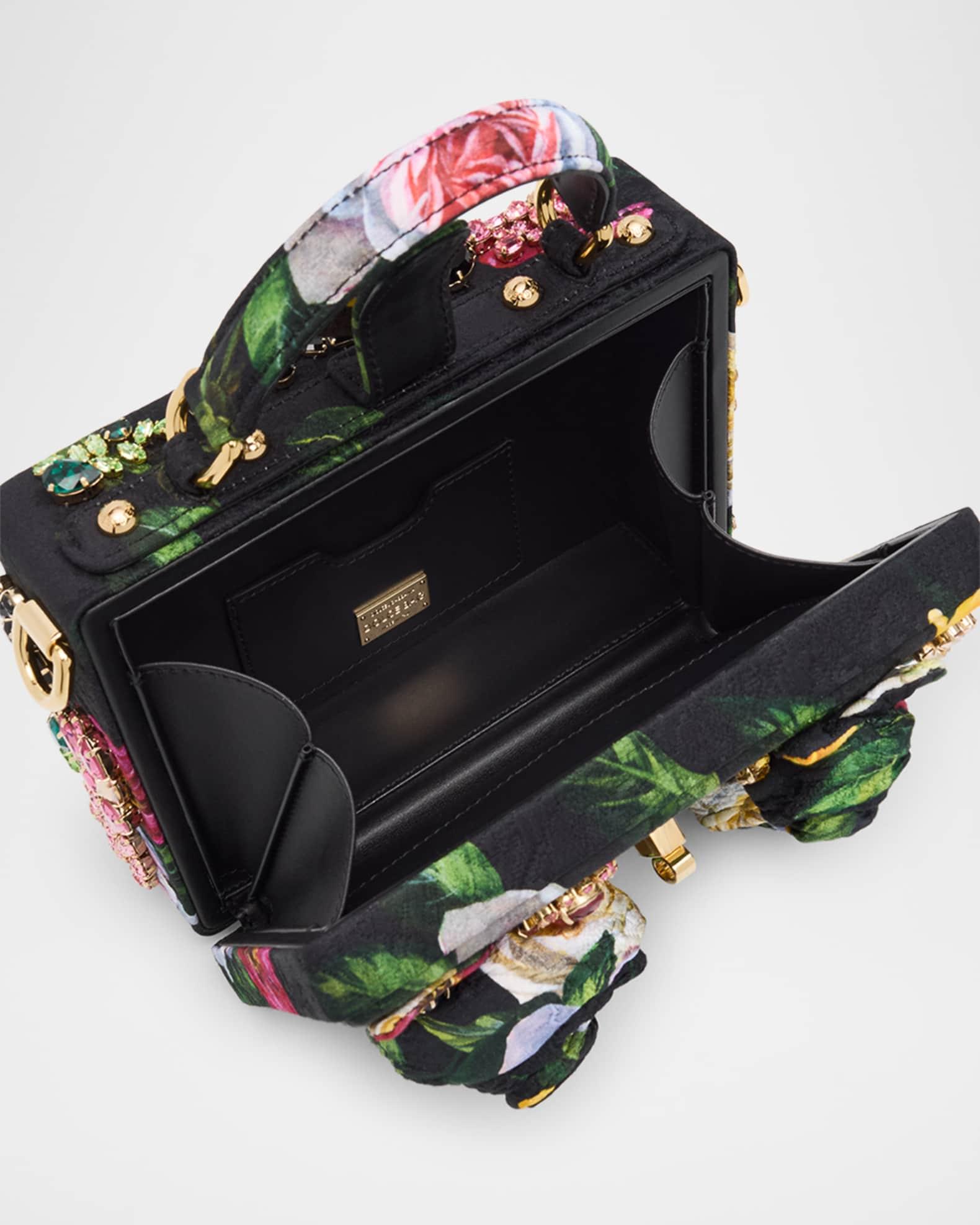 Flower Brocade Embellished Box Top-Handle Bag Product Image
