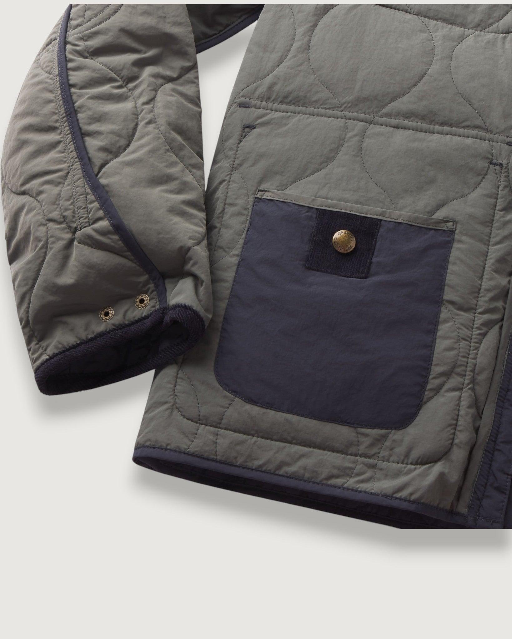 Andrew Lightweight Quilted Jacket - Navy Product Image