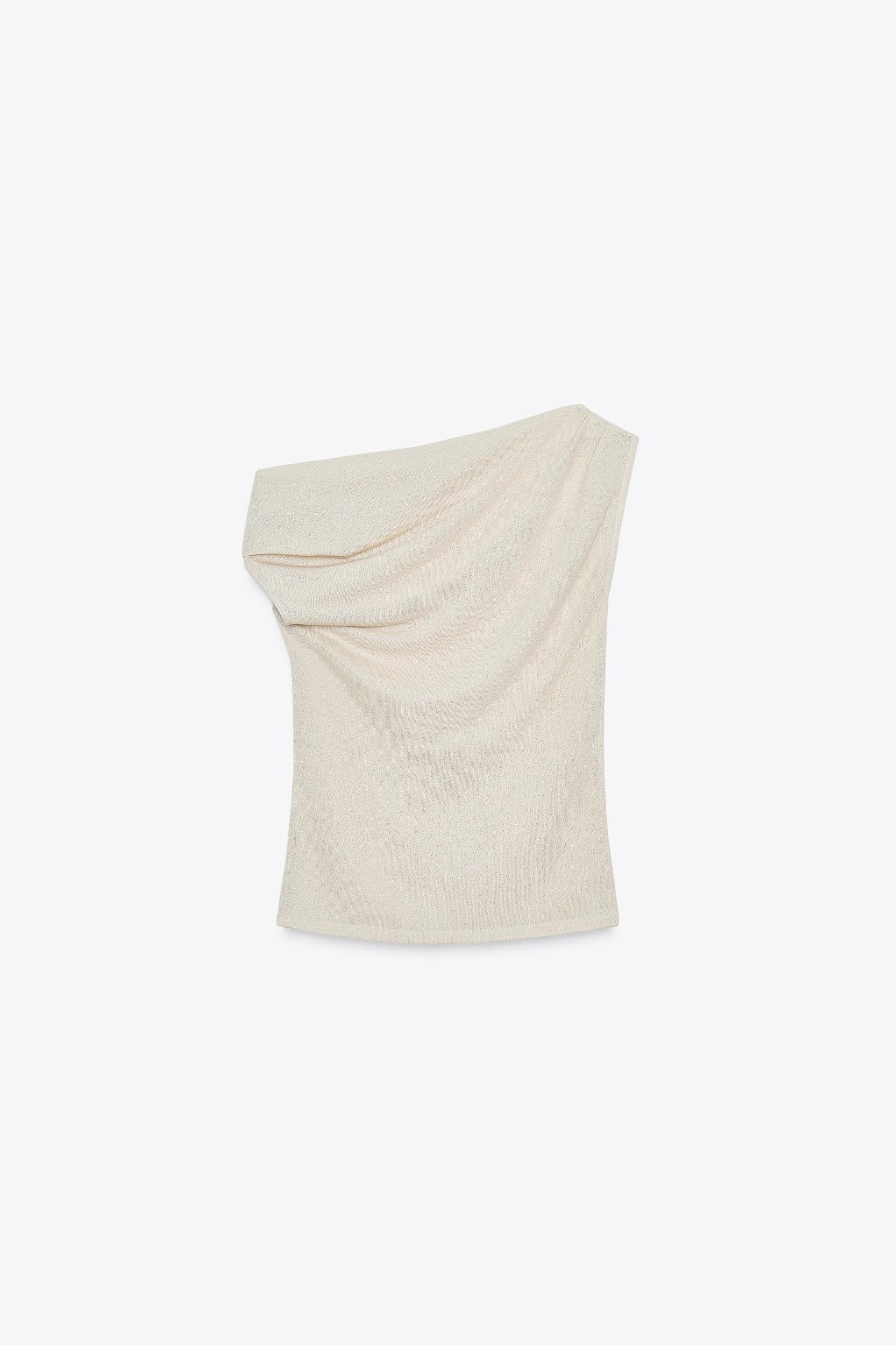 ASYMMETRIC CUT-OUT KNIT TOP Product Image