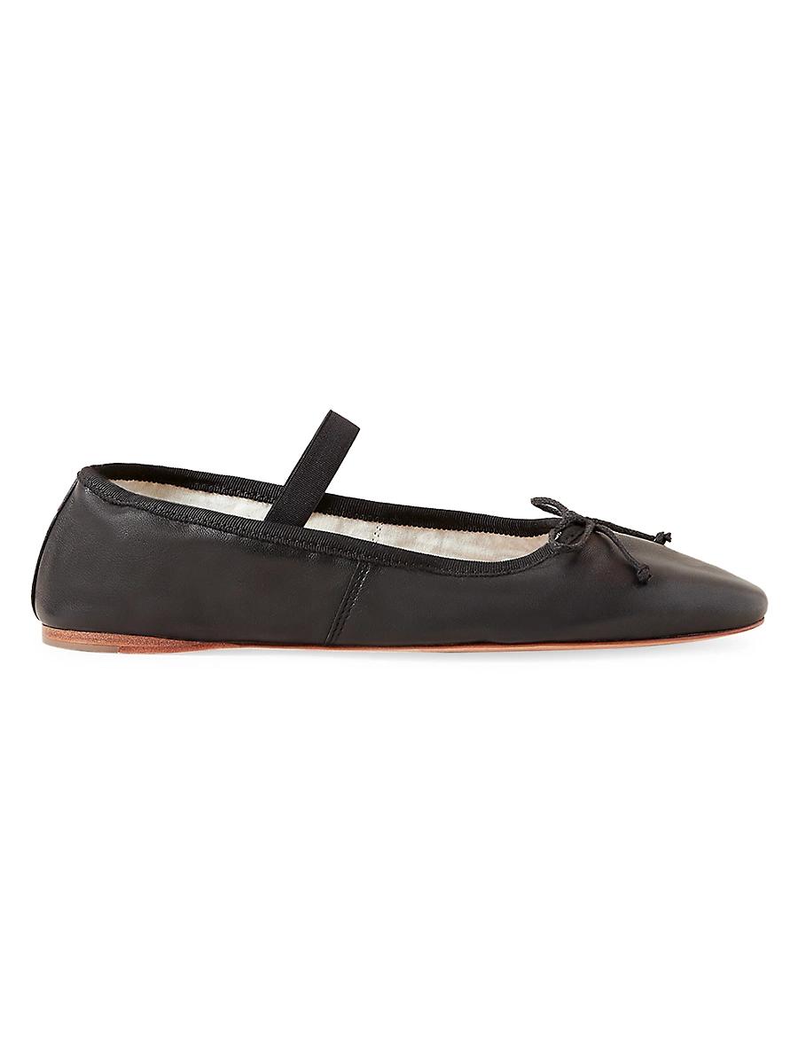 Womens Leonie Leather Ballet Flats Product Image
