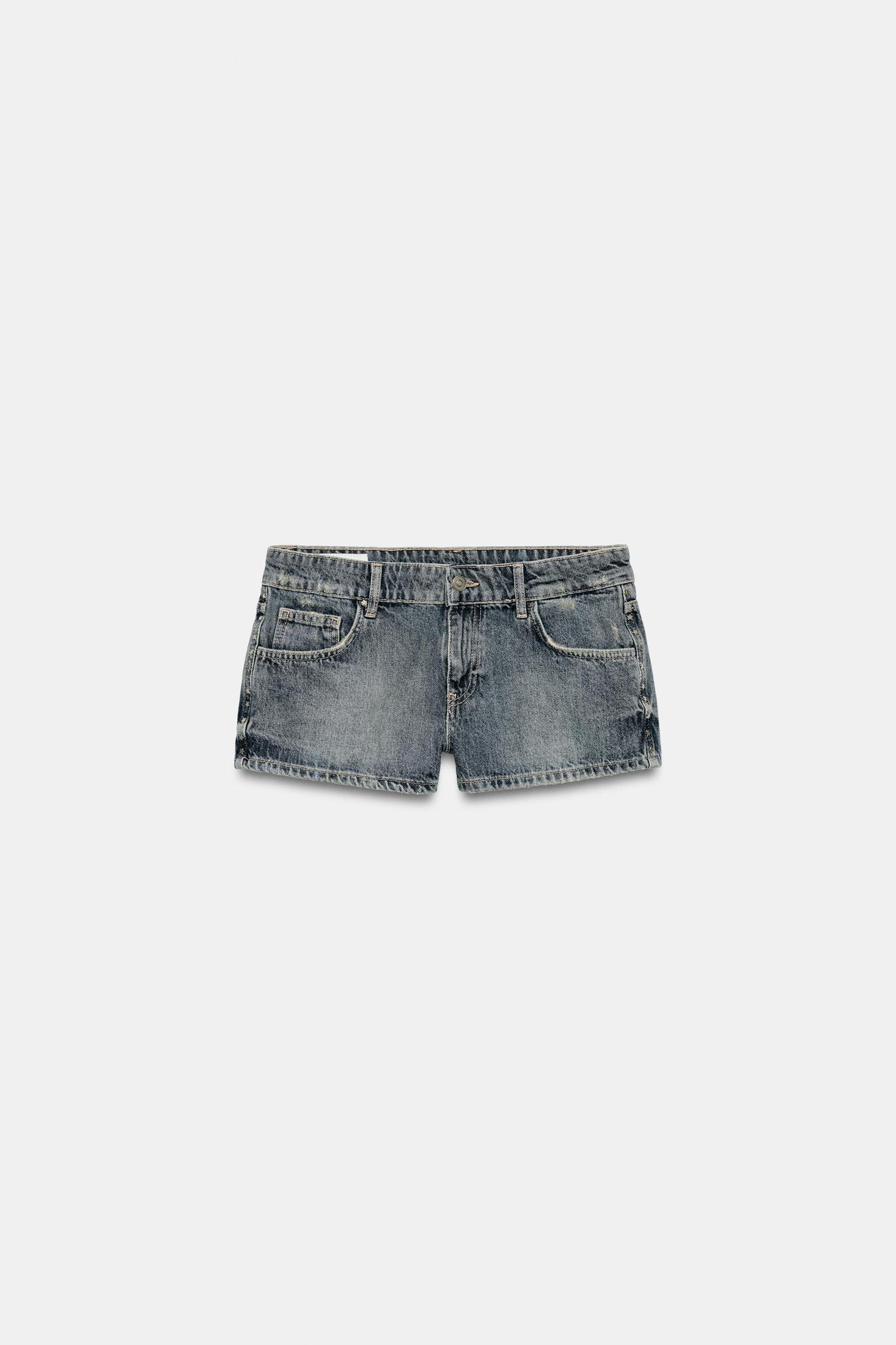TRF STAR STUD MINI DENIM SHORTS Product Image