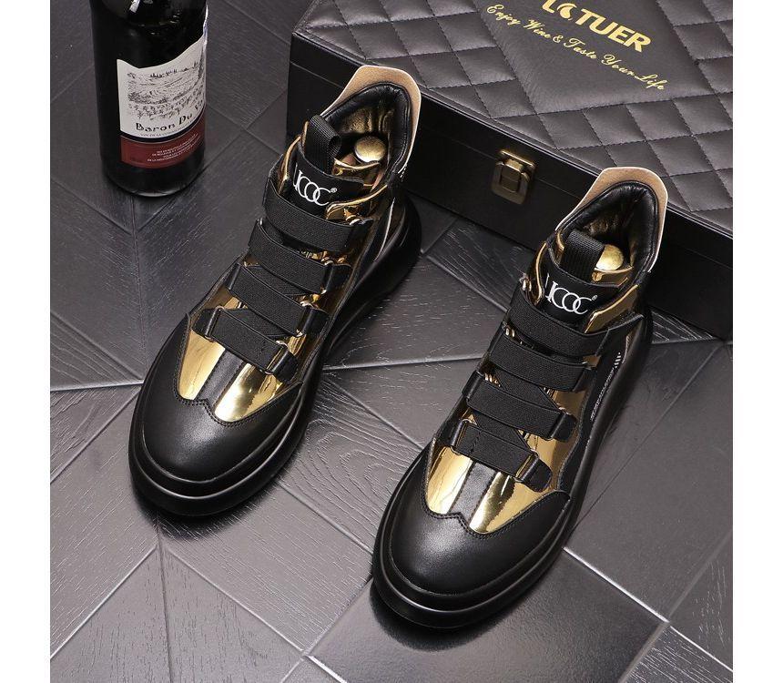 Two-Tone Platform Short Boots Product Image