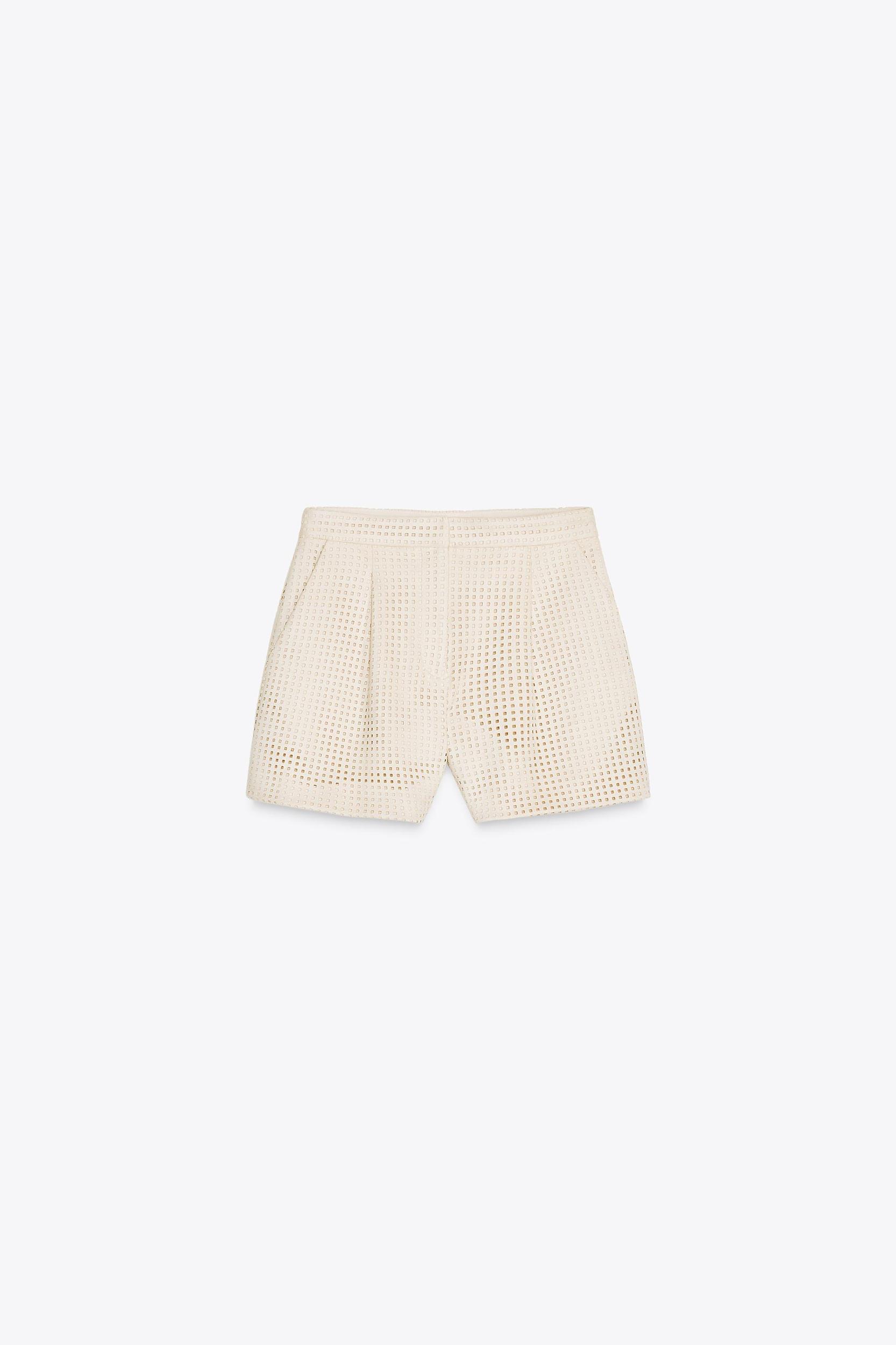 FAUX SUEDE EYELET SHORTS Product Image