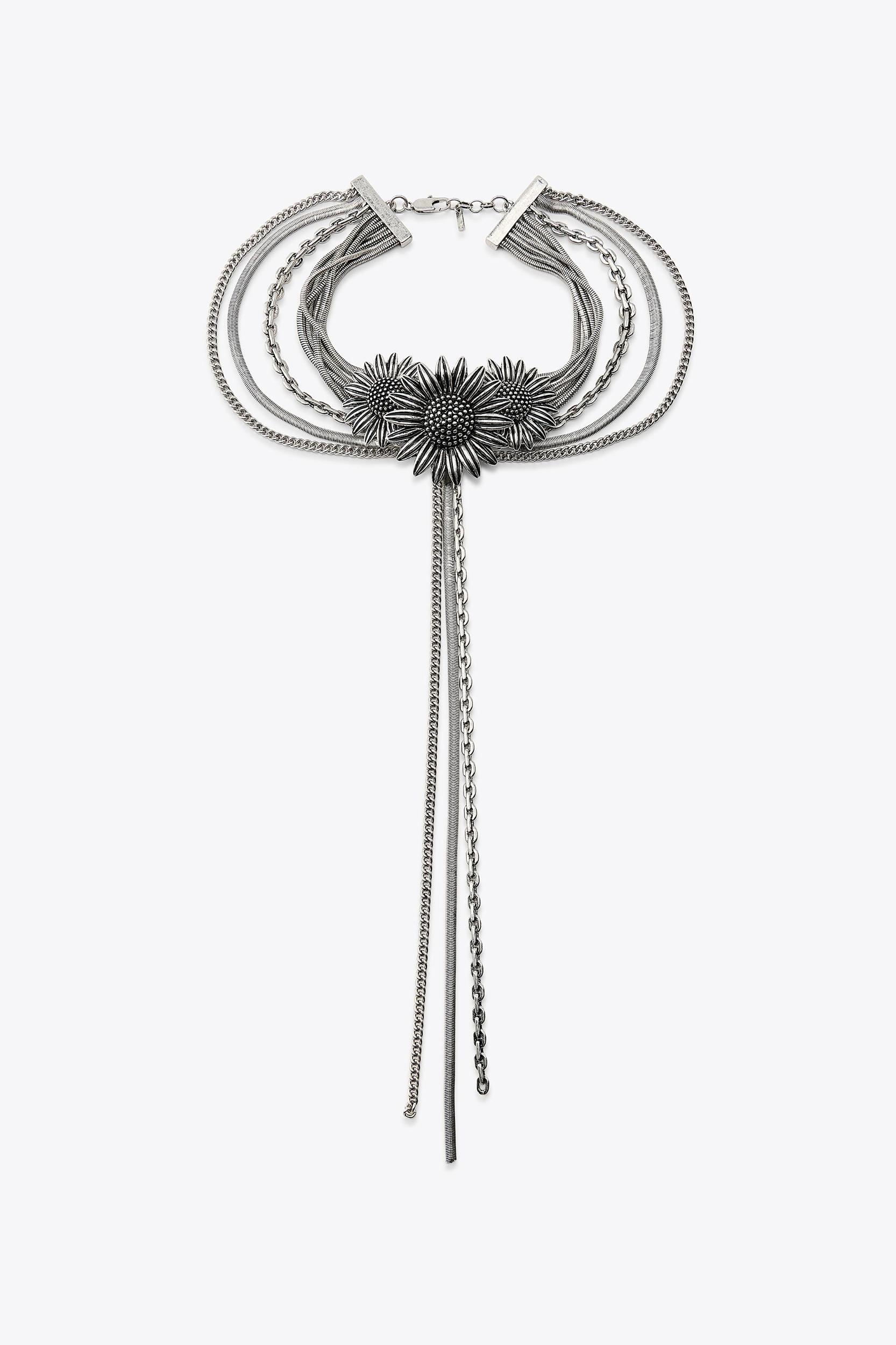 FLOWER CHAIN CHOKER NECKLACE Product Image