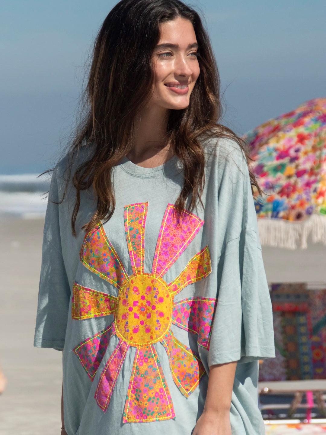 Oversized Cotton Applique Tee Product Image