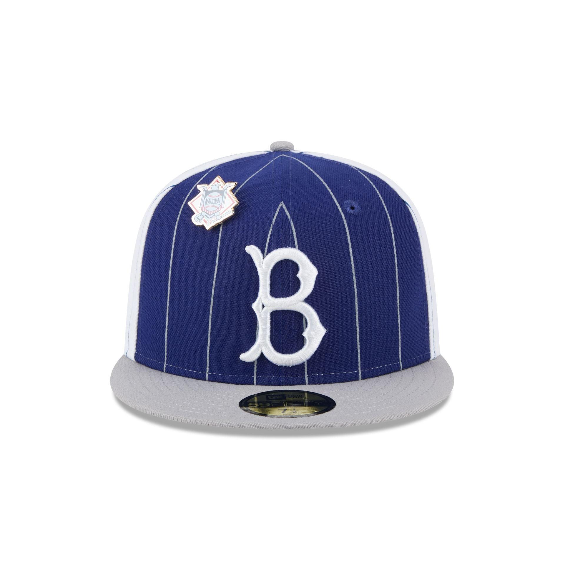 Brooklyn Dodgers Pinstripe League Pin 59FIFTY Fitted Hat Male Product Image