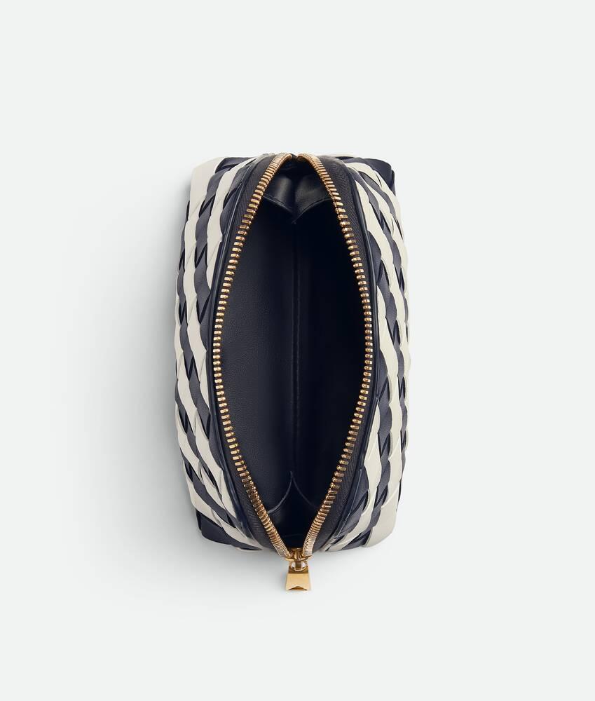 Women's Intrecciato Small Beauty Pouch in Space/chalk Product Image