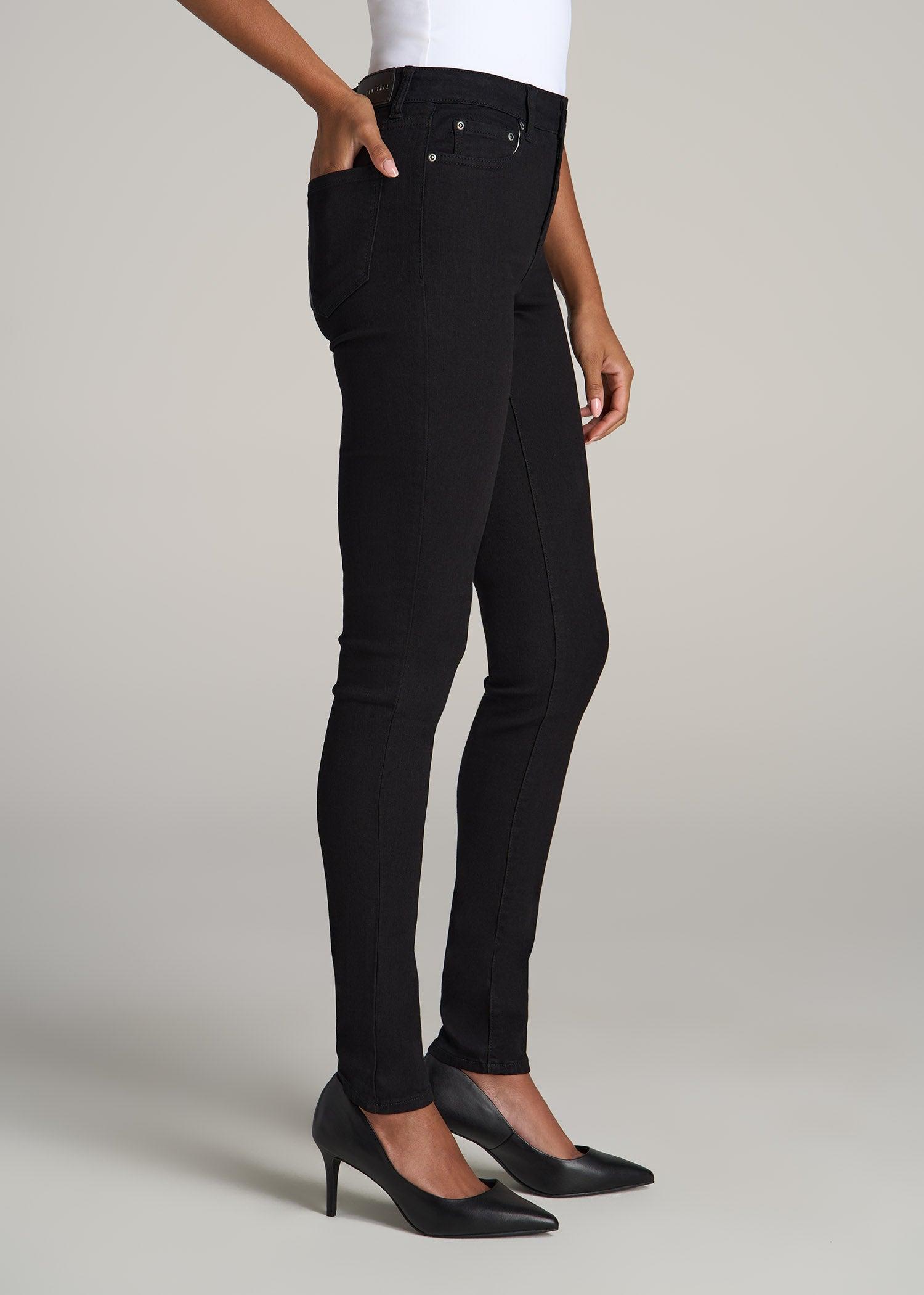 Sarah Mid-Rise Skinny Jeans for Tall Women in Black Female Product Image