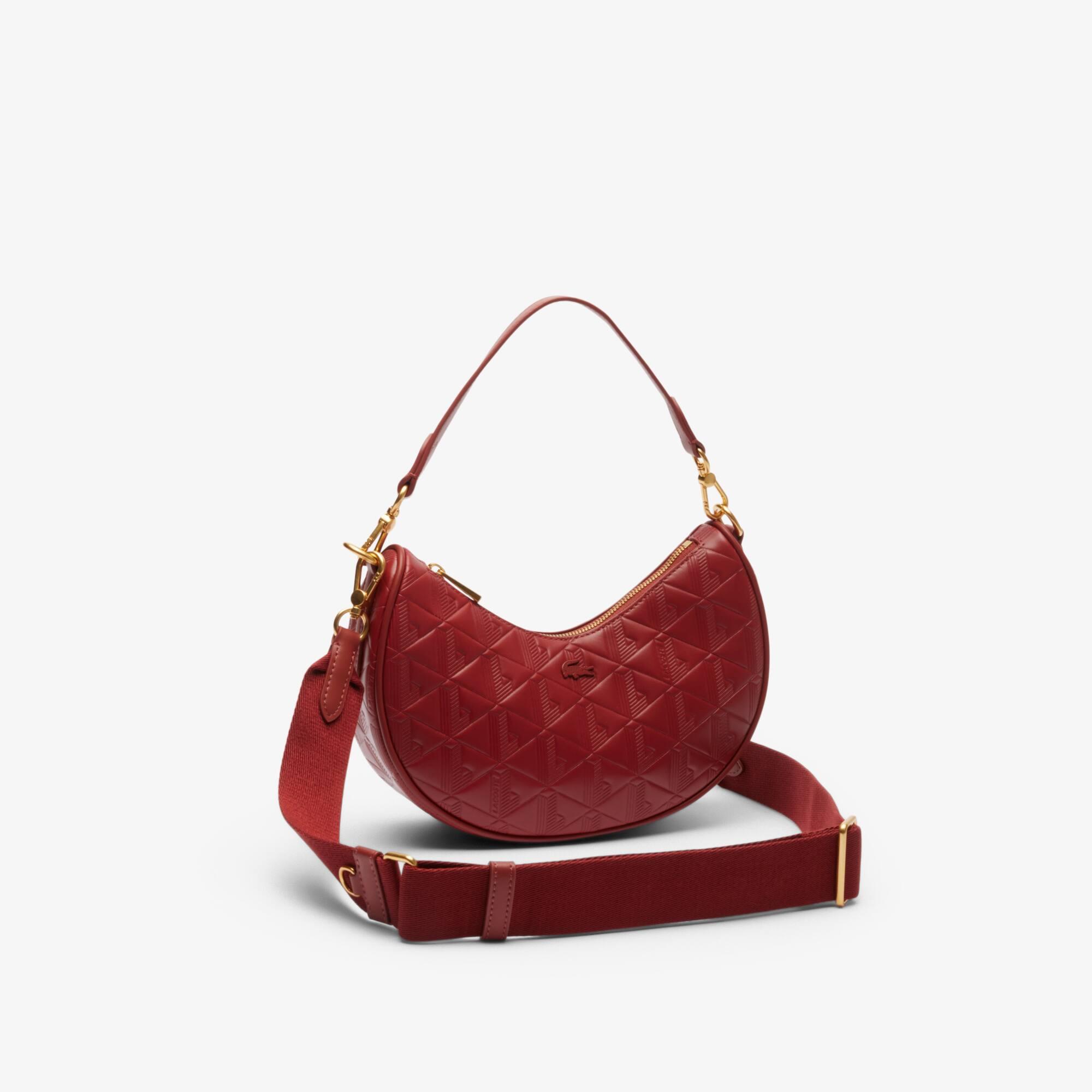 Maheki Embossed Leather Half Moon Purse Product Image