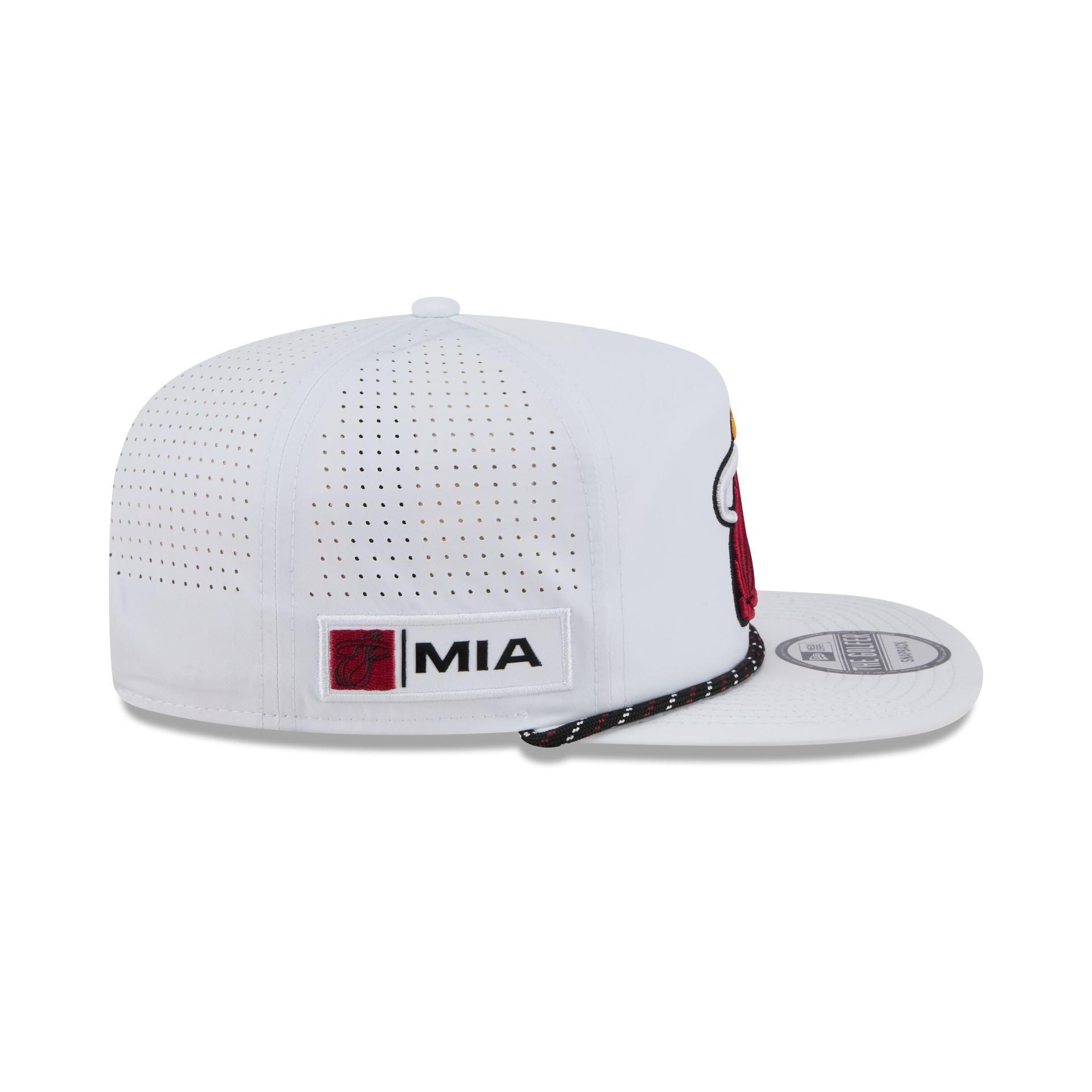 Miami Heat Optic White Performance Rope Golfer Hat Male Product Image