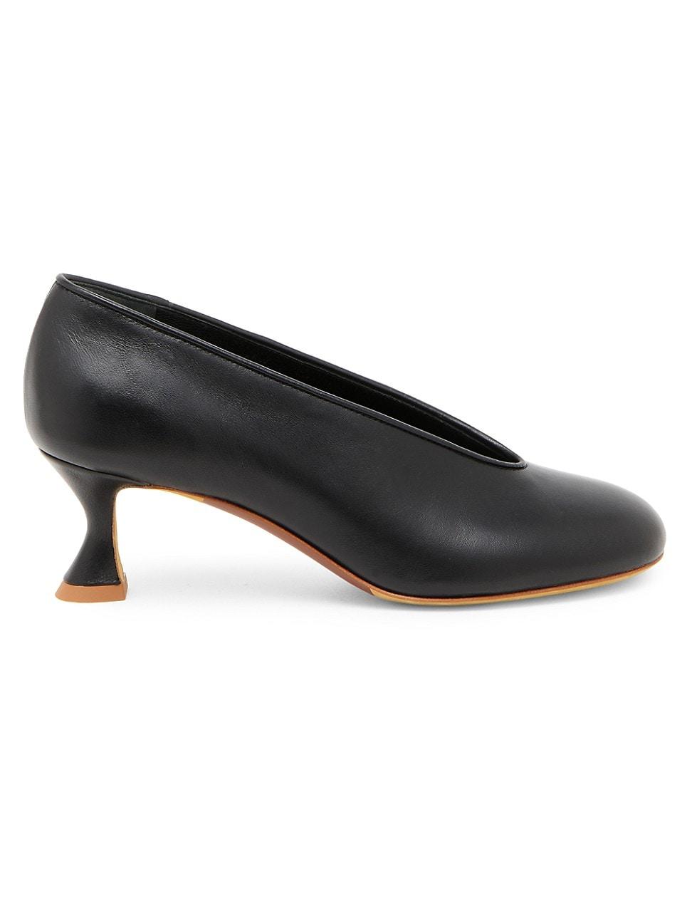 Womens 55MM Duck-Heel Leather Pumps Product Image