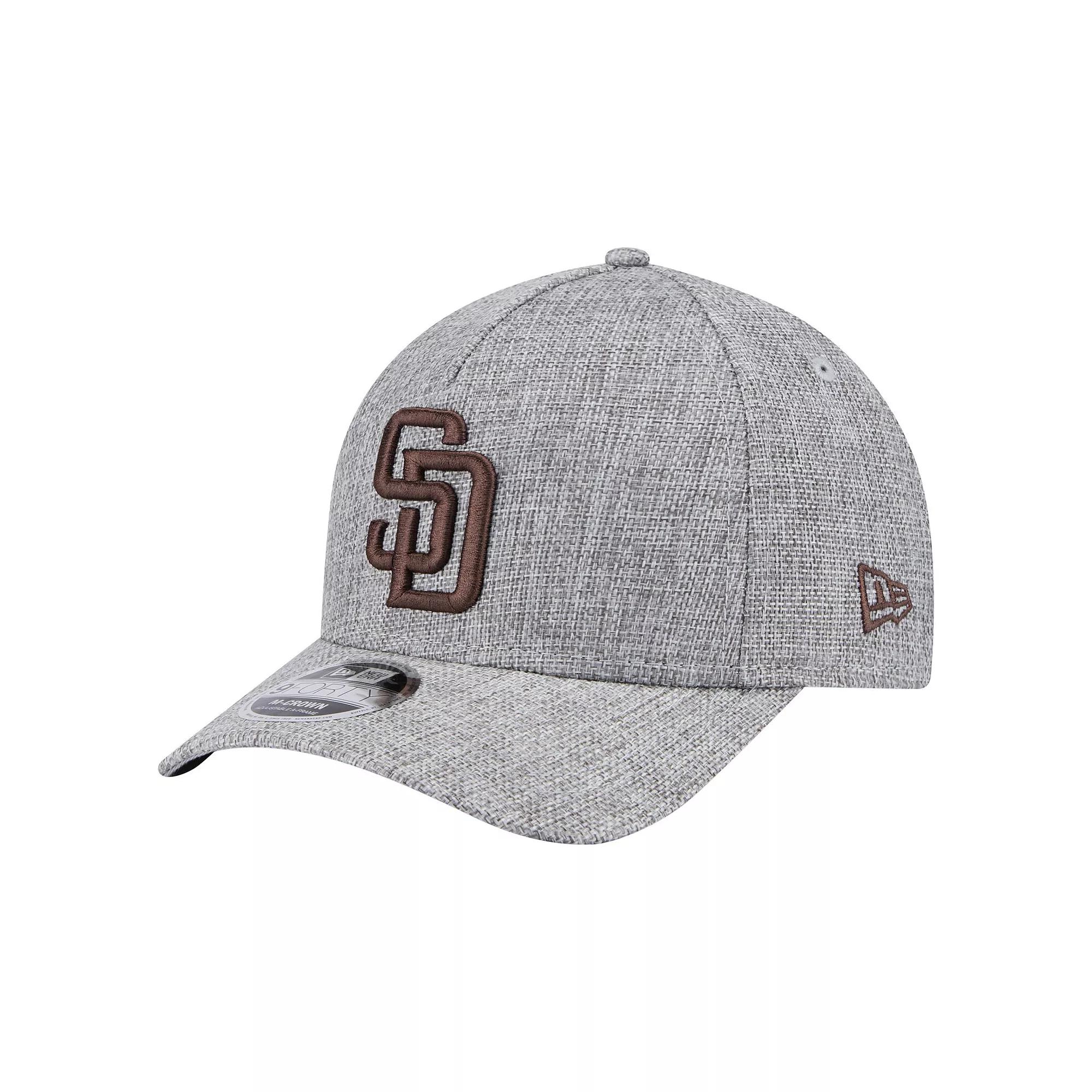 Men's New Era Gray San Diego Padres Cotton Weave M-Crown A-Frame 9FORTY Adjustable Hat, Grey Product Image