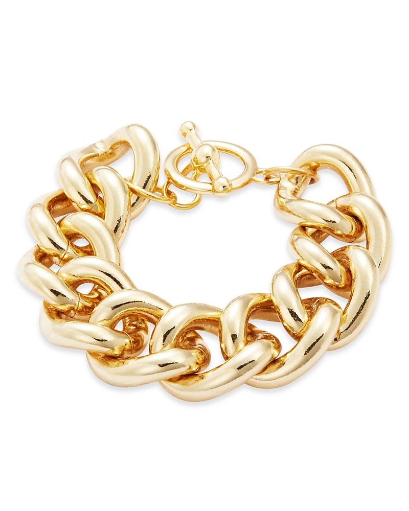 Womens 20KPlated Chunky Curb-Chain Bracelet Product Image