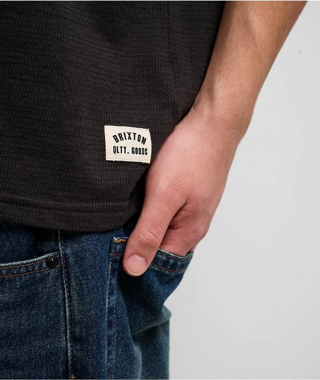 Brixton Vintage Washed Black & Ray Flower Mesh Football Jersey Product Image