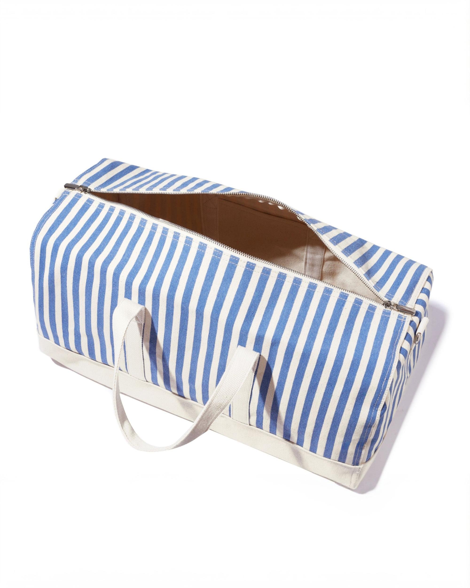 The All Over Striped Duffle Bag - Royal Blue/Canvas Mini Stripe Female Product Image