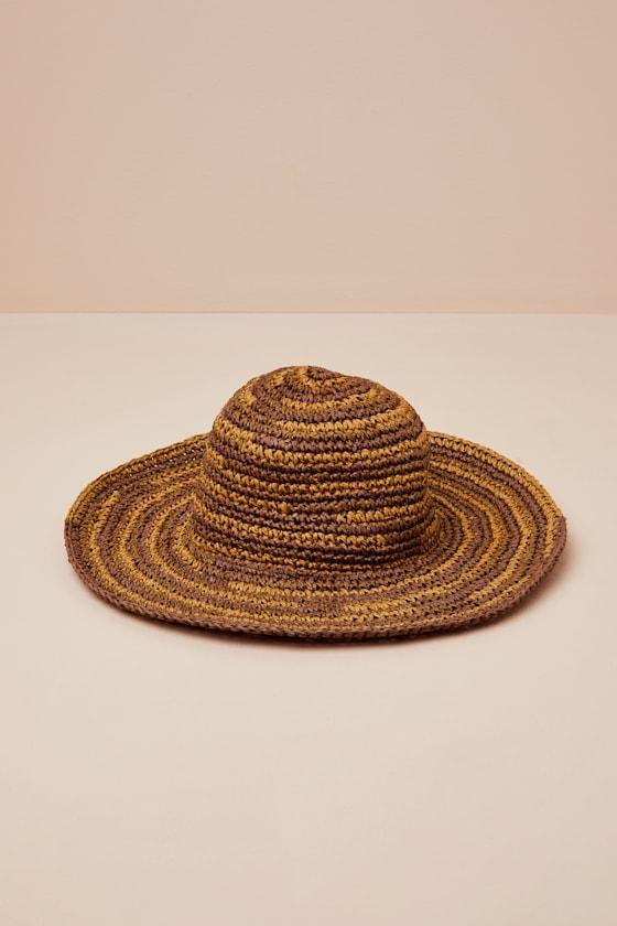 Paper Crochet Brown Space Dye Sun Hat Product Image