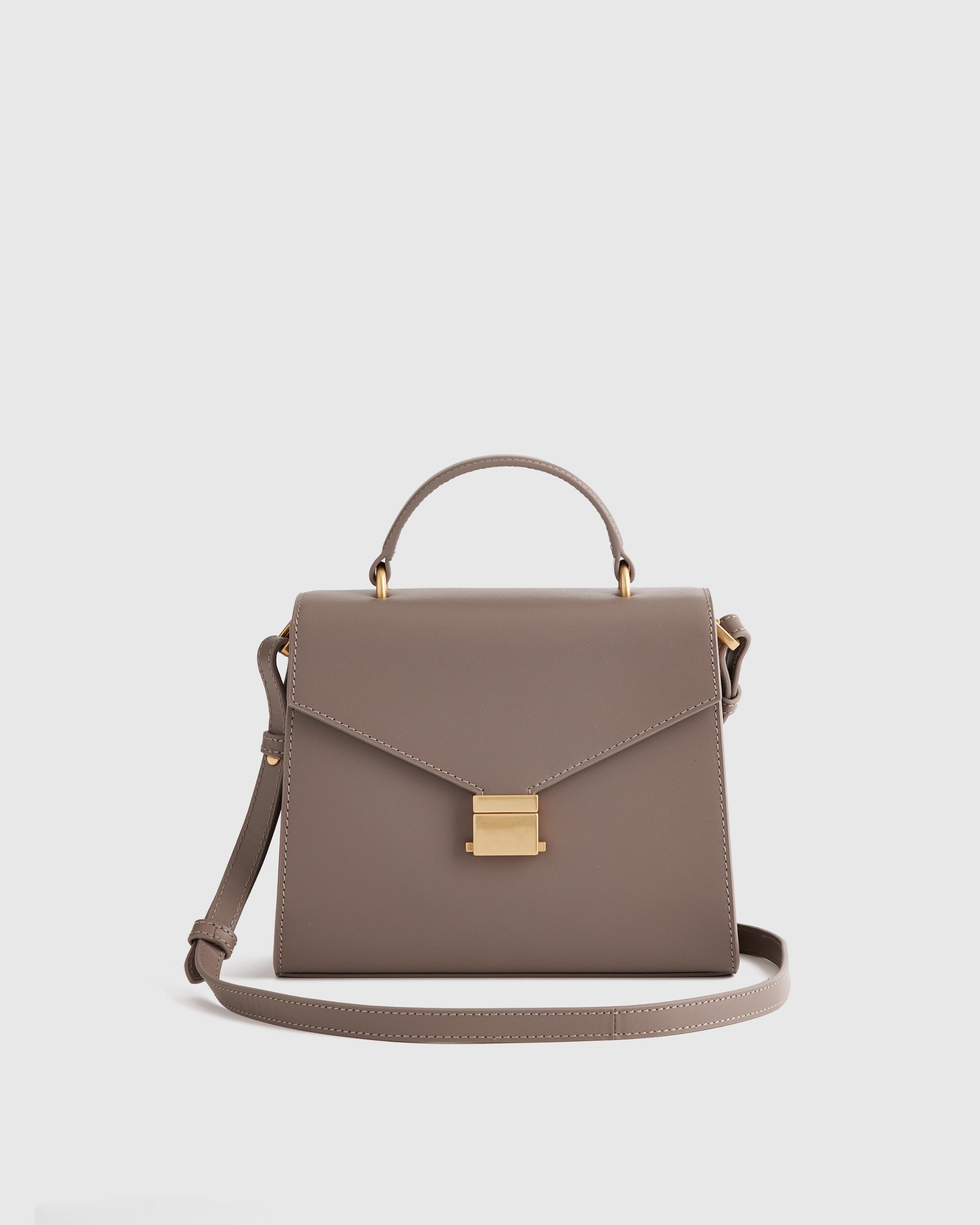 Quince | Women's Italian Leather Top Handle Crossbody Satchel Product Image