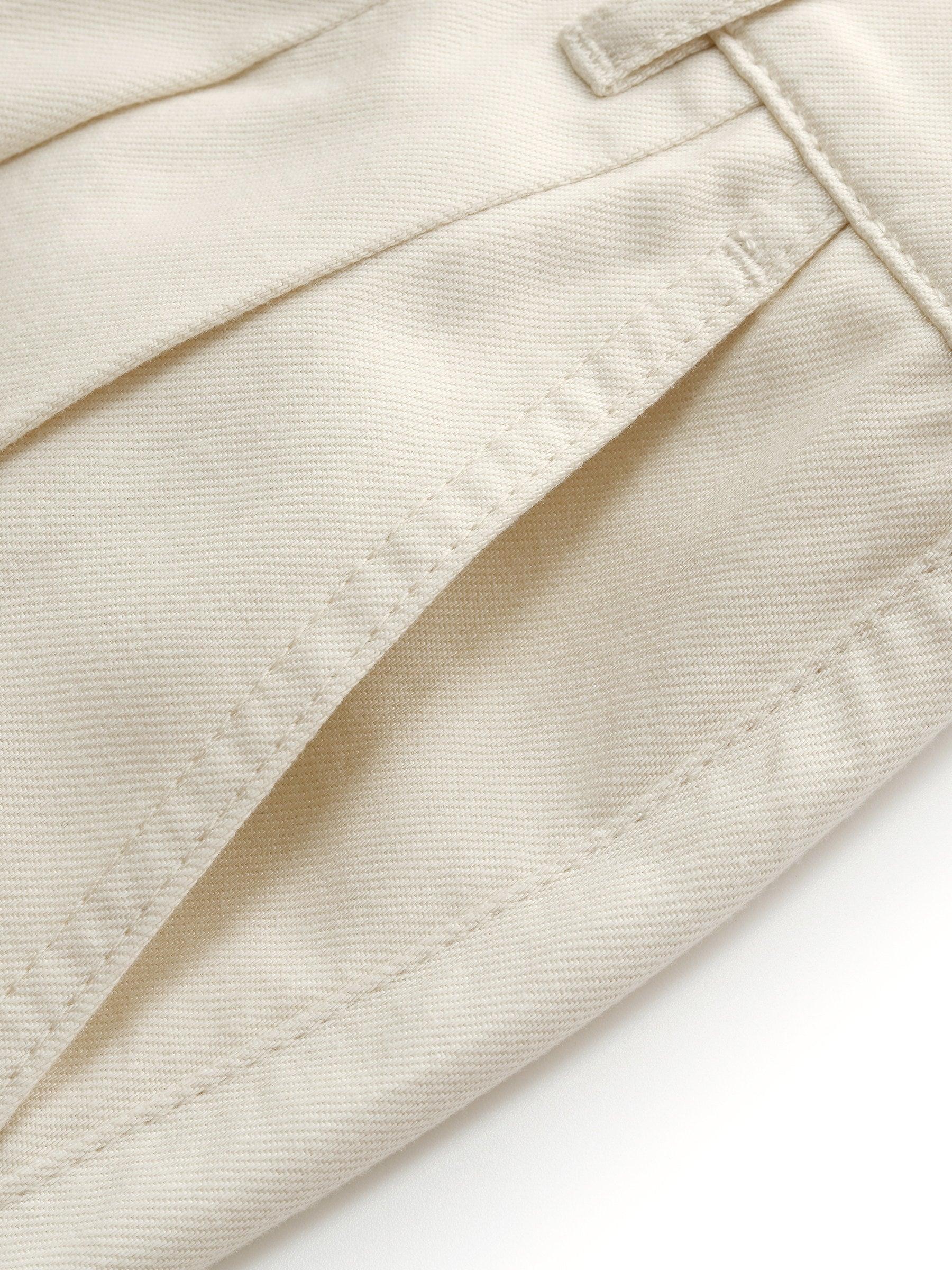 Tencel Blend Adjustable Waist Women Wide Leg Jeans Product Image