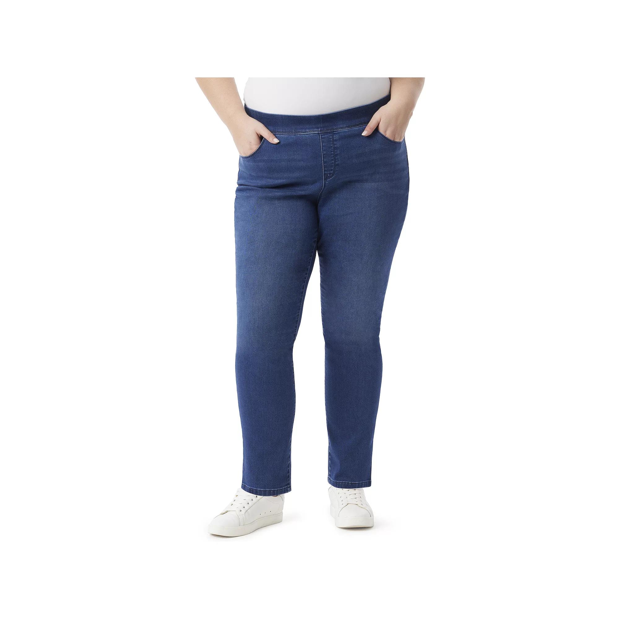 Plus Size Gloria Vanderbilt Knitology Amanda Pull-on Jeans, Womens Product Image
