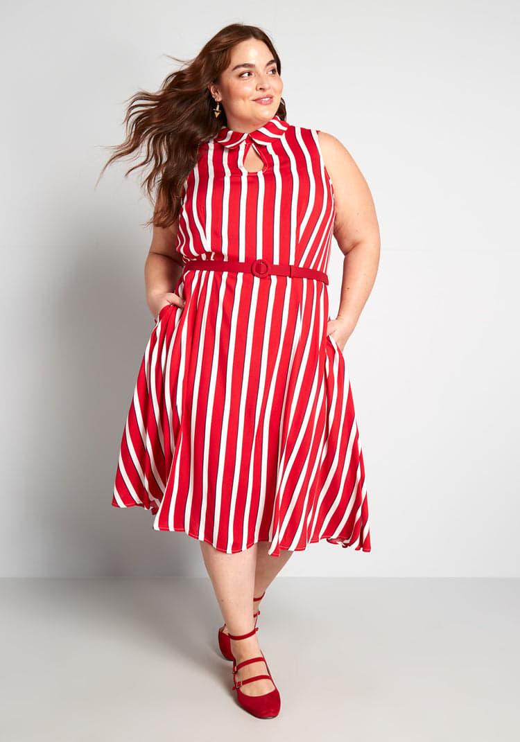 ModCloth x Collectif Posh Your Luck A-Line Dress Product Image