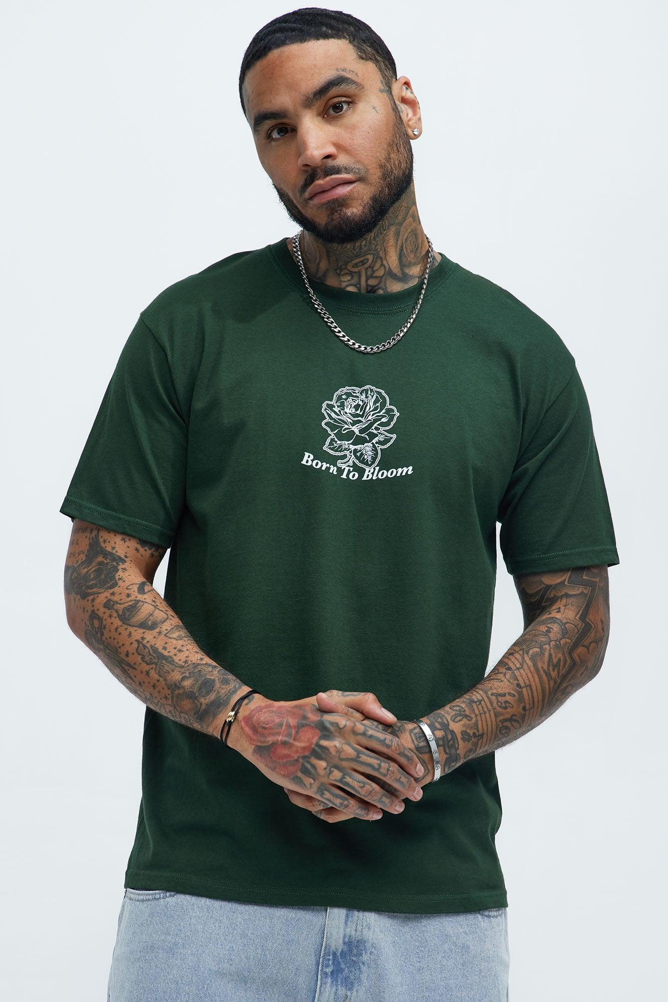 Born To Bloom Short Sleeve Tee - Hunter Green Product Image