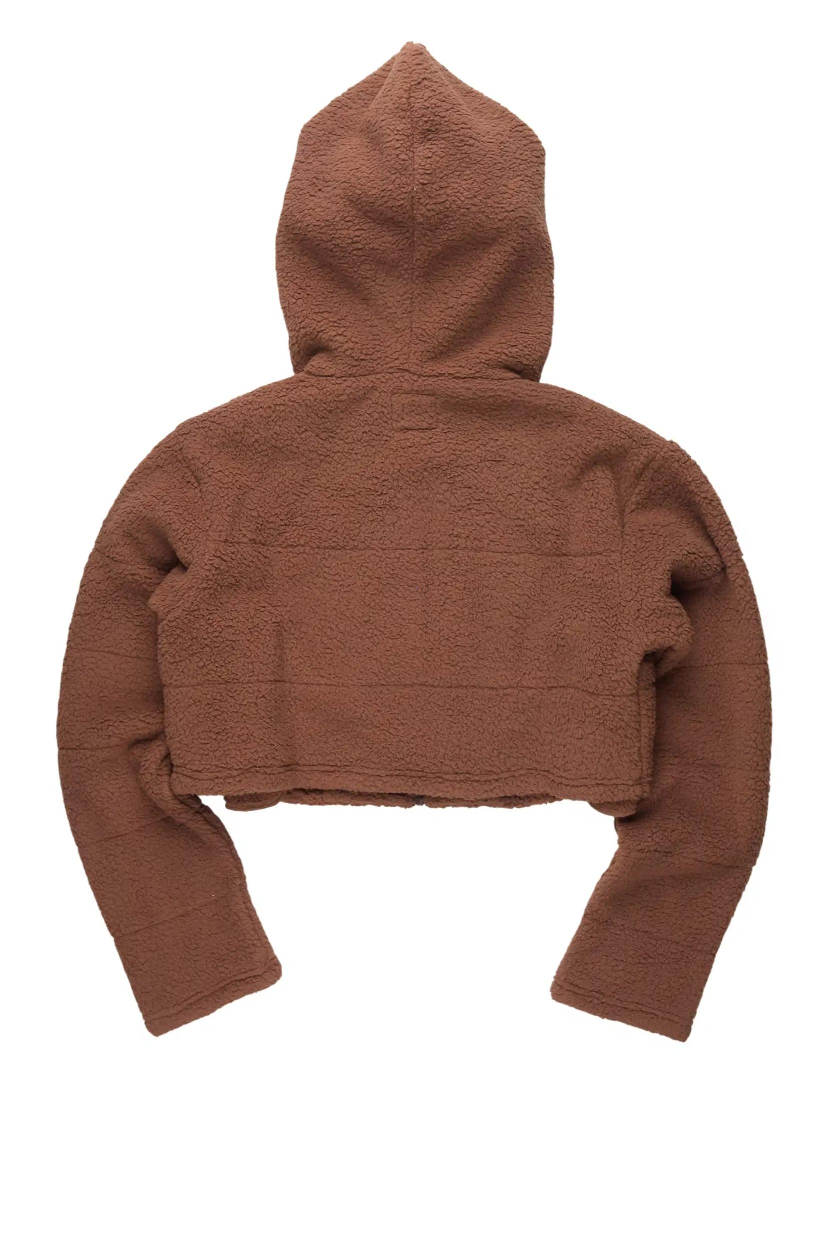 Kimani Mocha Sherpa Mini Skirt Female Product Image