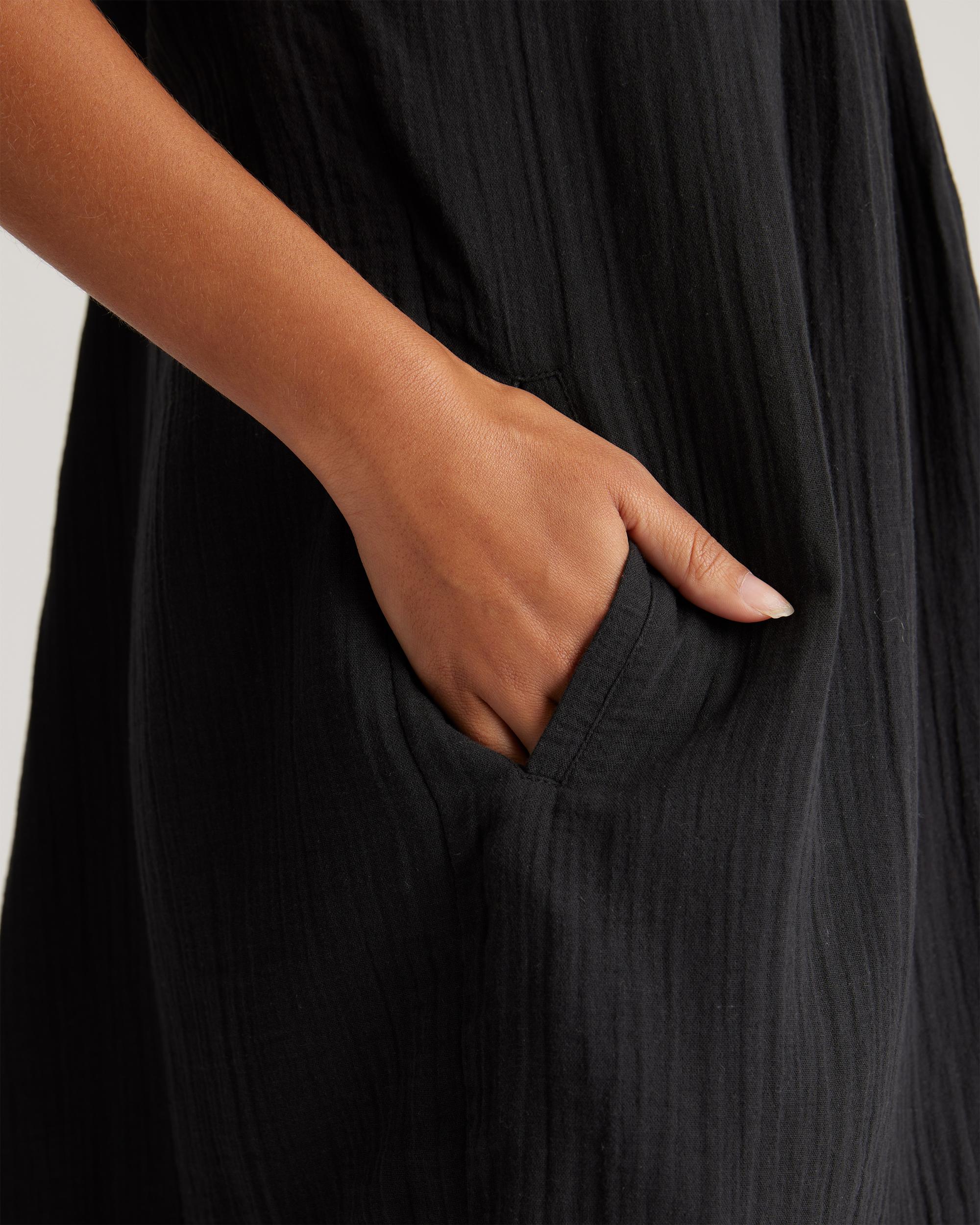 Quince | Women's Gauze Sleeveless Swing Dress Organic Cotton Product Image