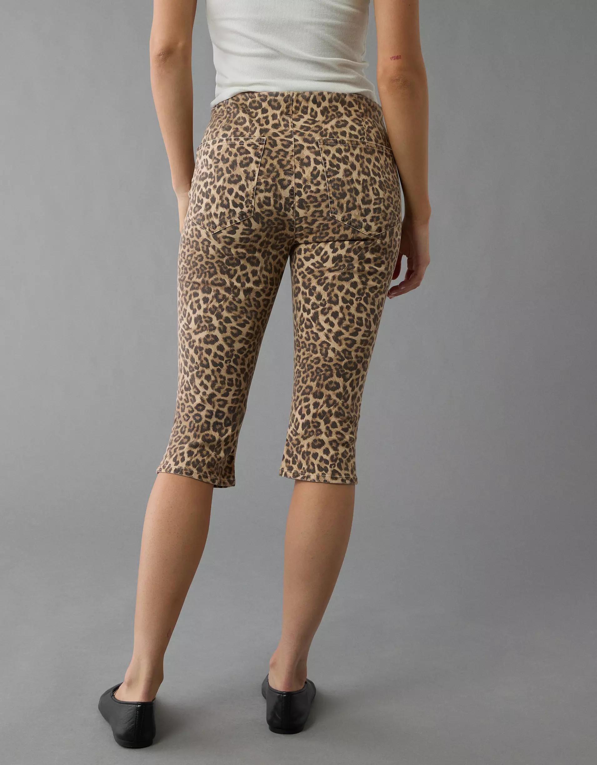 AE Stretch Low-Rise Leopard Capri Pant Product Image
