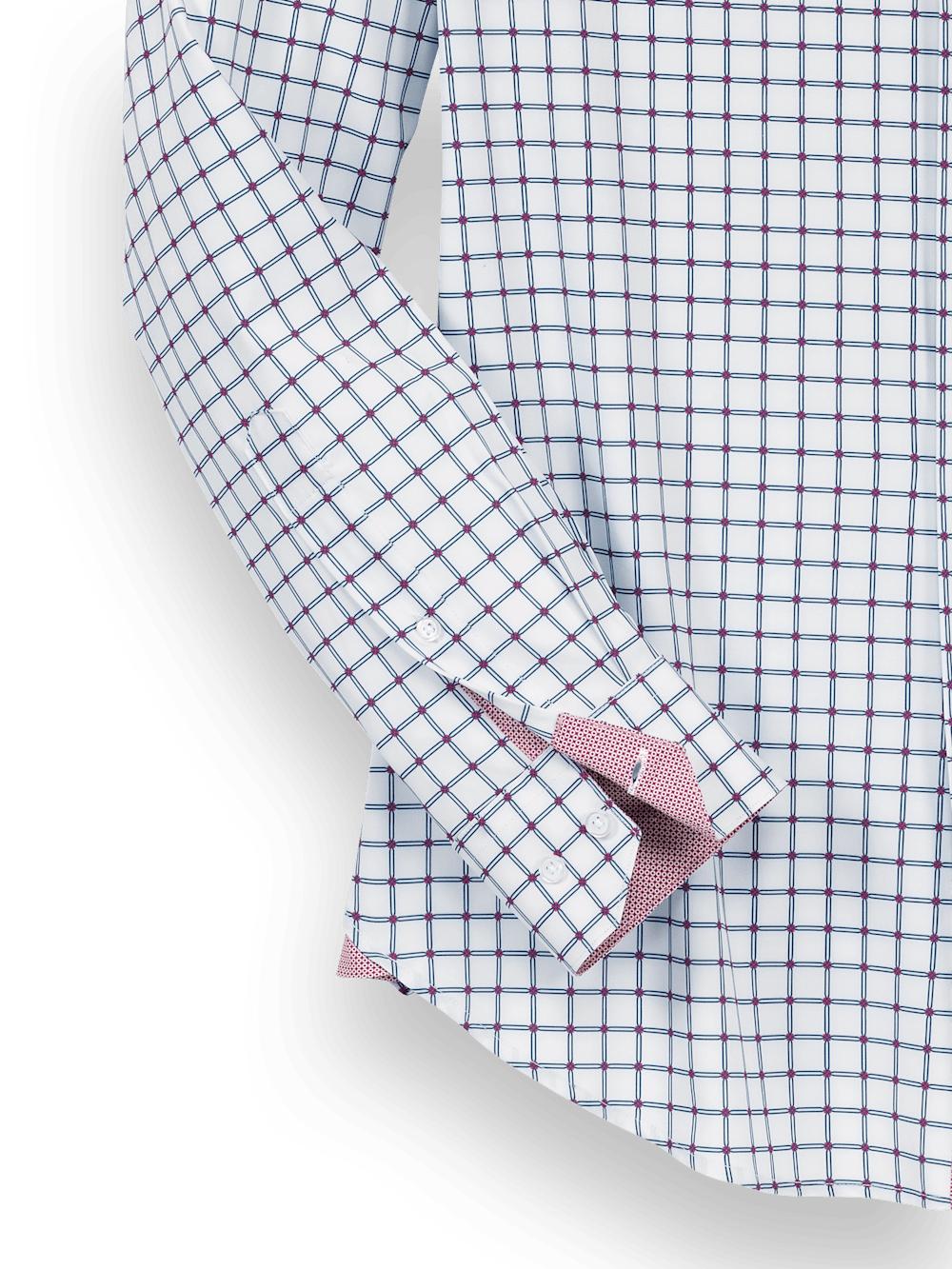 Performance Stretch Check Casual Shirt - Blue/pink Product Image