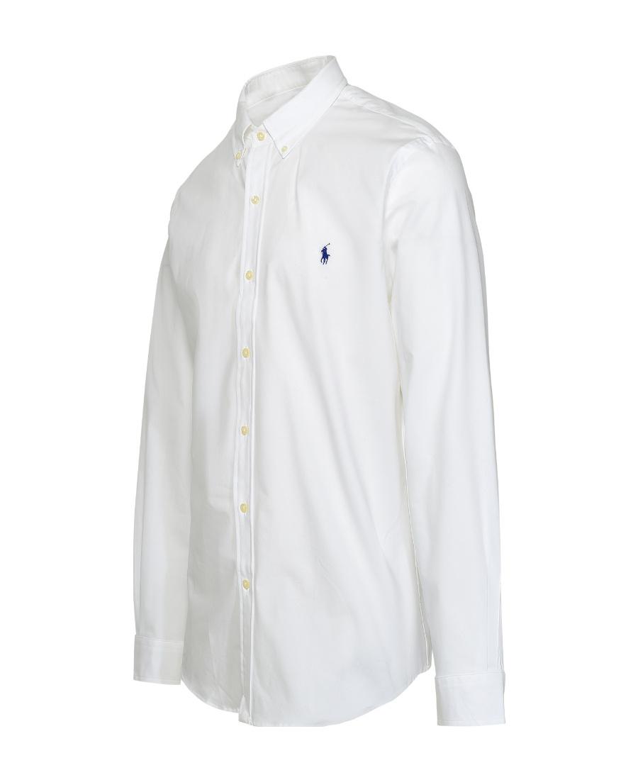POLO RALPH LAUREN Long-sleeved Button-down Shirt With Tailored Fit In White Product Image