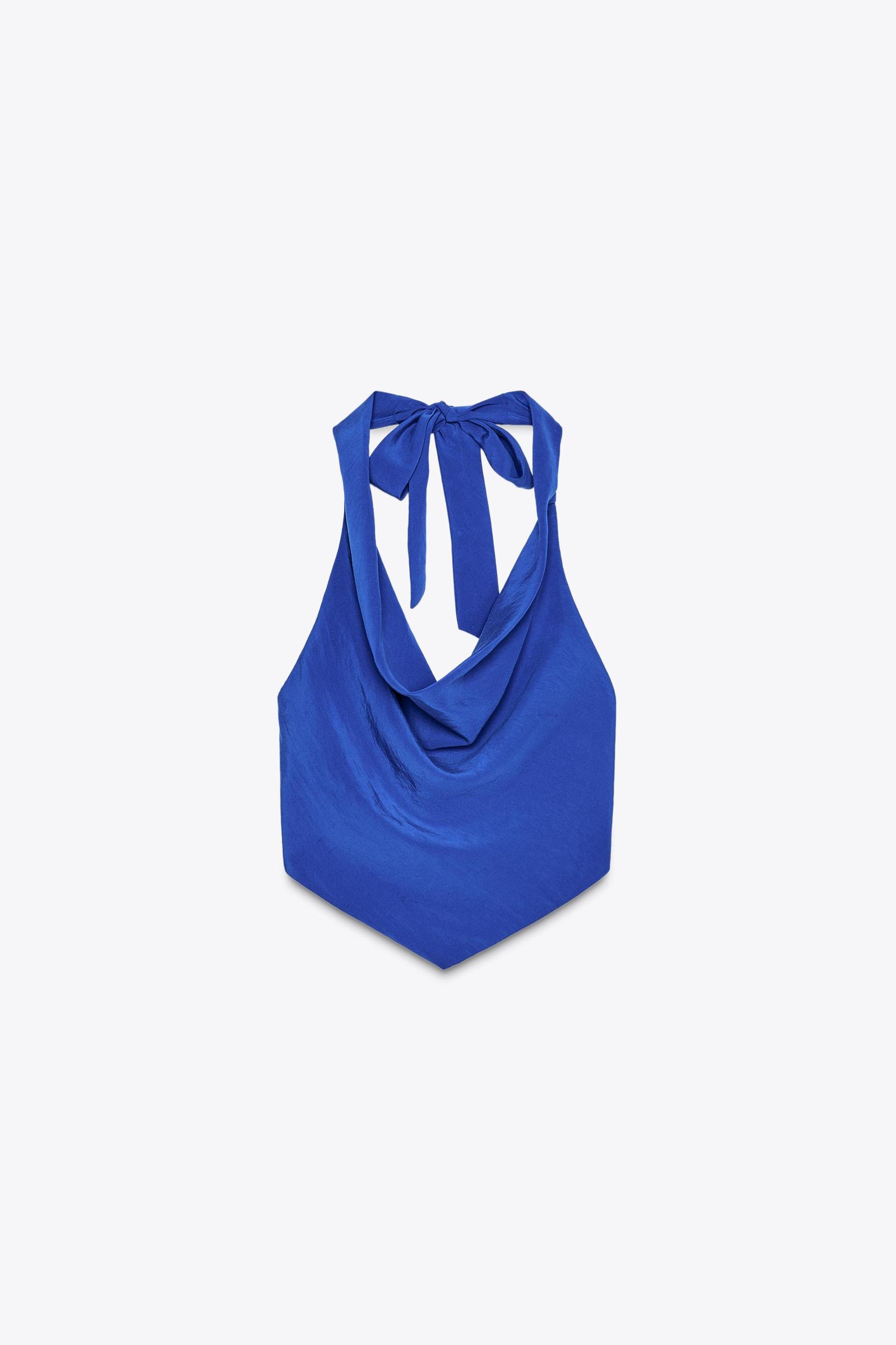 FLOWY HALTER TIE TOP Product Image