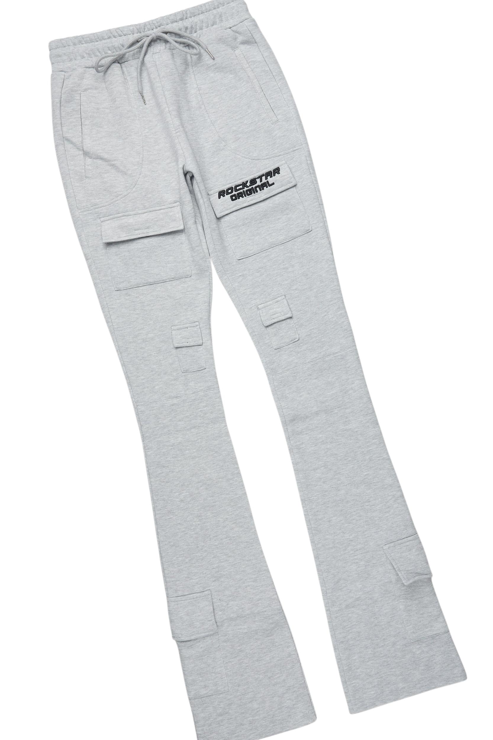 Connor Heather Grey T-Shirt/Stacked Flare Track Set Male Product Image