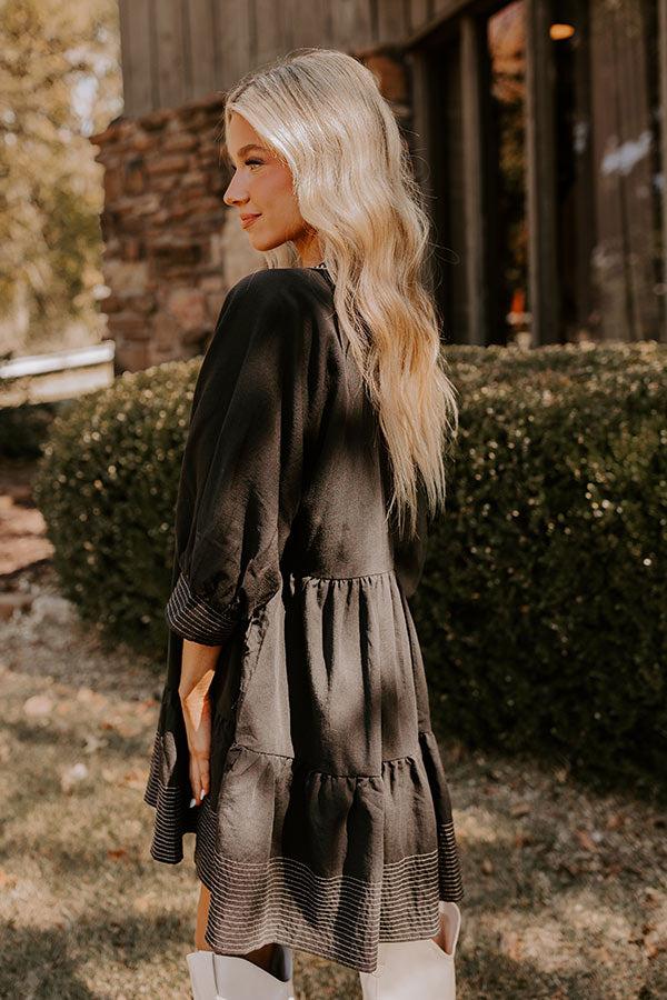 Dreamy Moment Mini Dress in Black Product Image