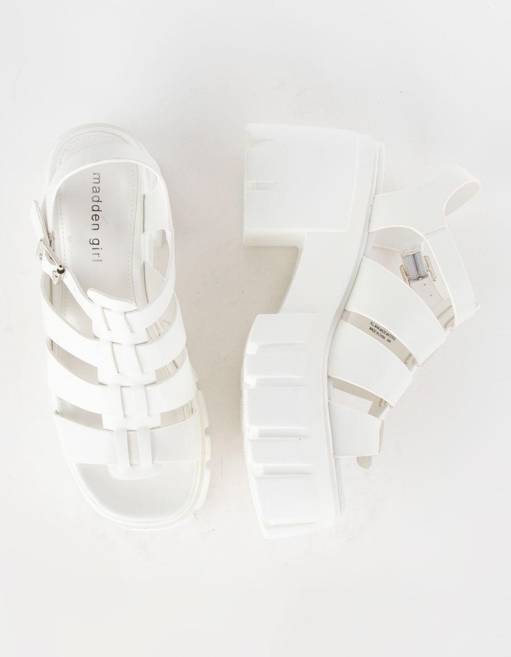 MADDEN GIRL Genesis Cage Platform Womens Sandals - WHITE Product Image