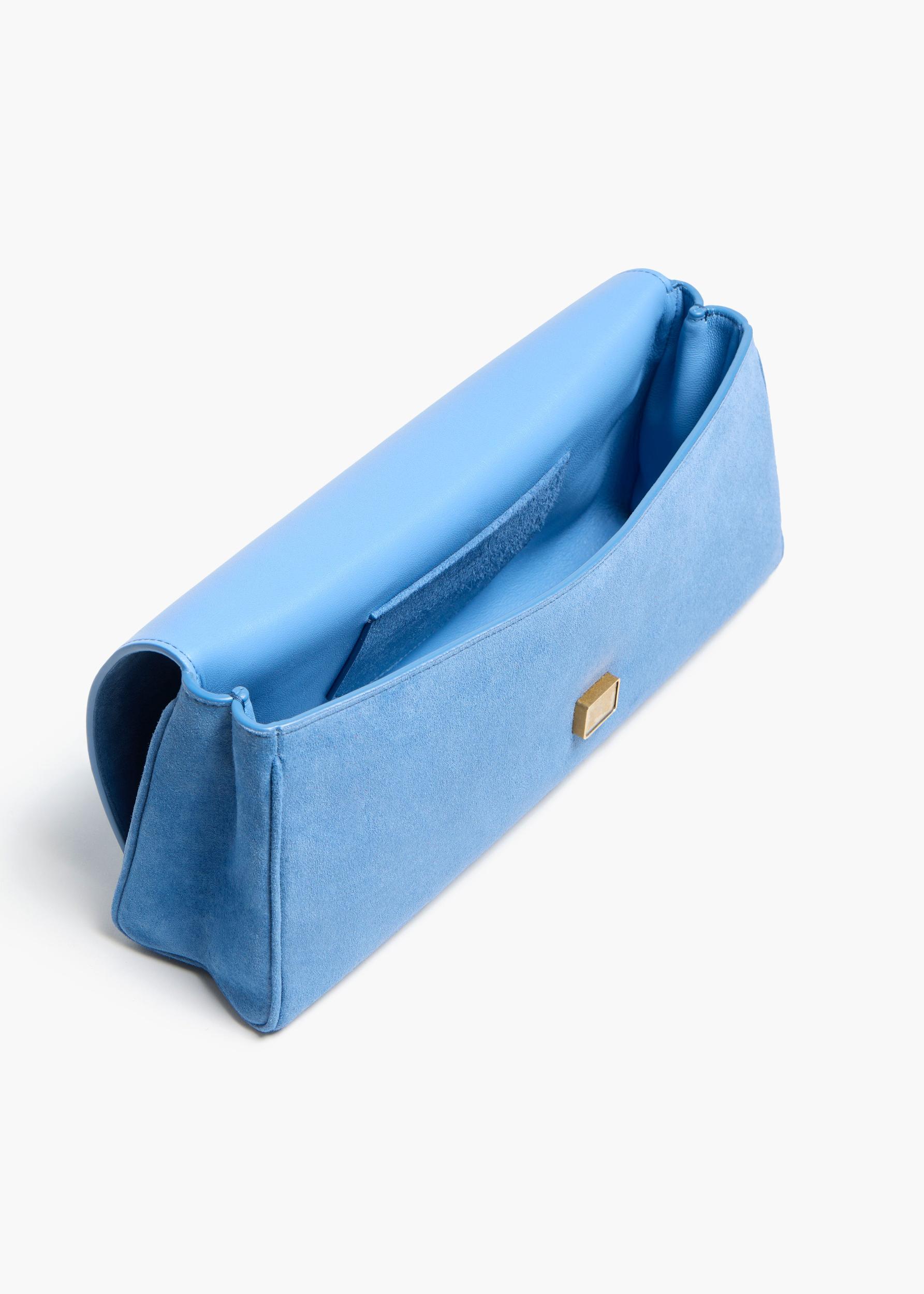 Audrey Clutch in Sky Blue Suede Product Image
