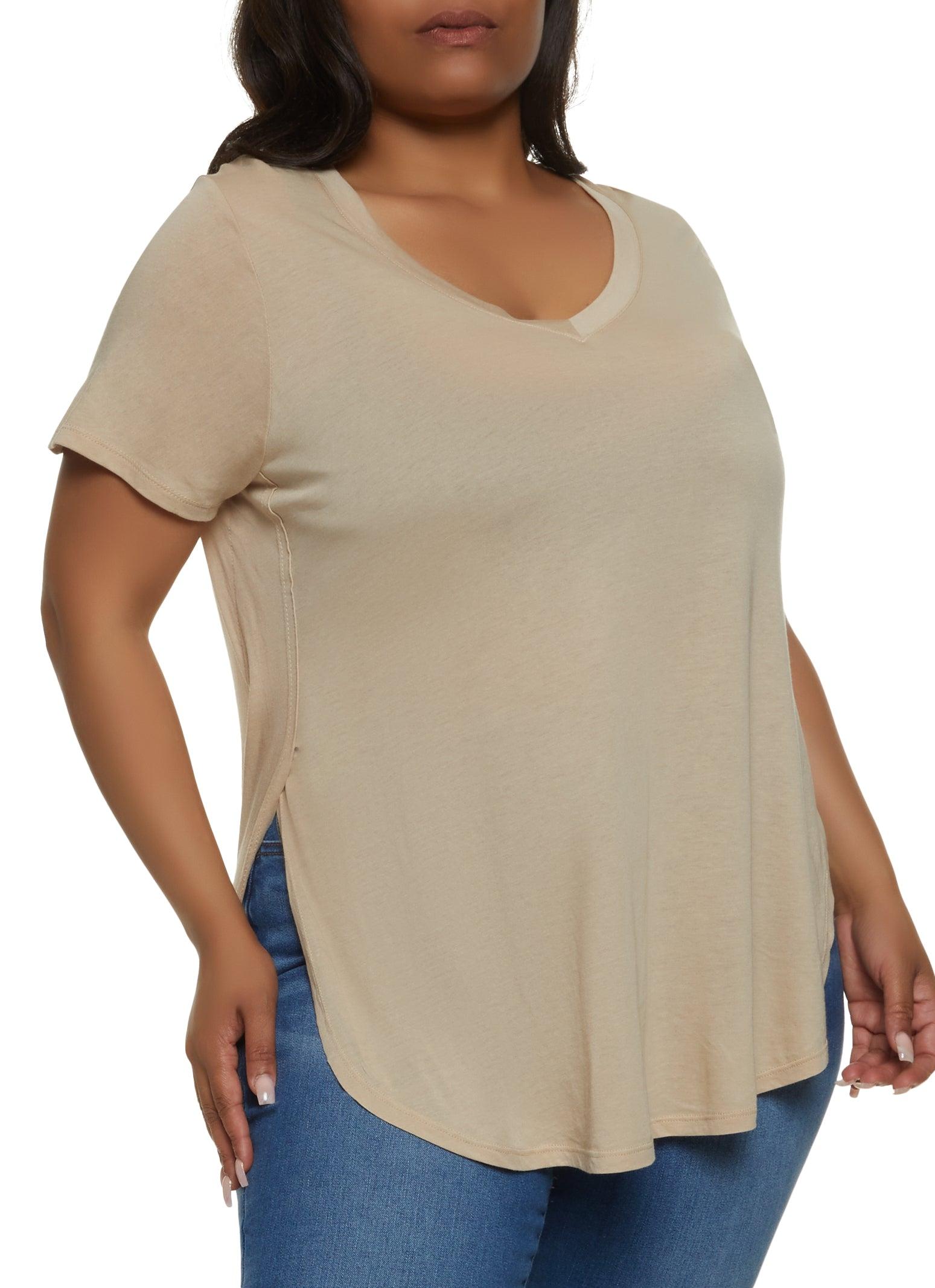 Womens Plus Size Oversized High Low Tee Product Image