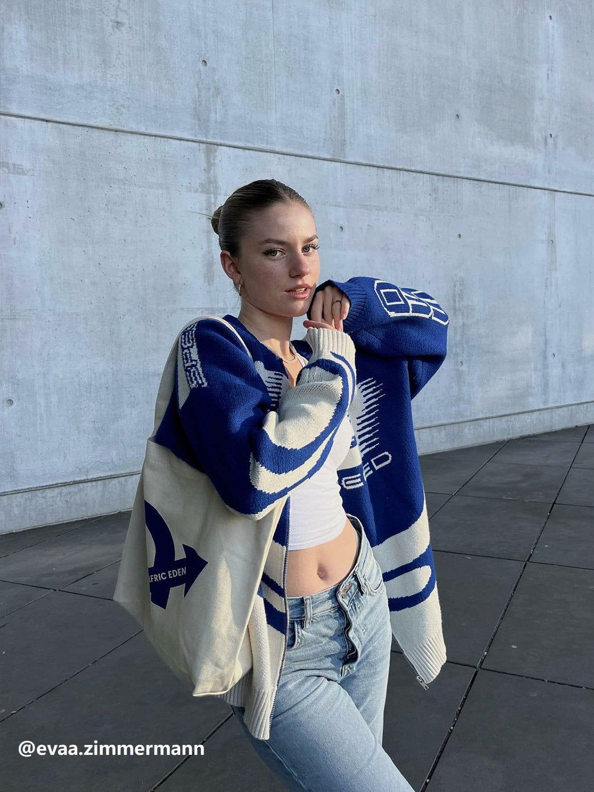 Aelfric Eden Color Block Racing Cardigan Product Image