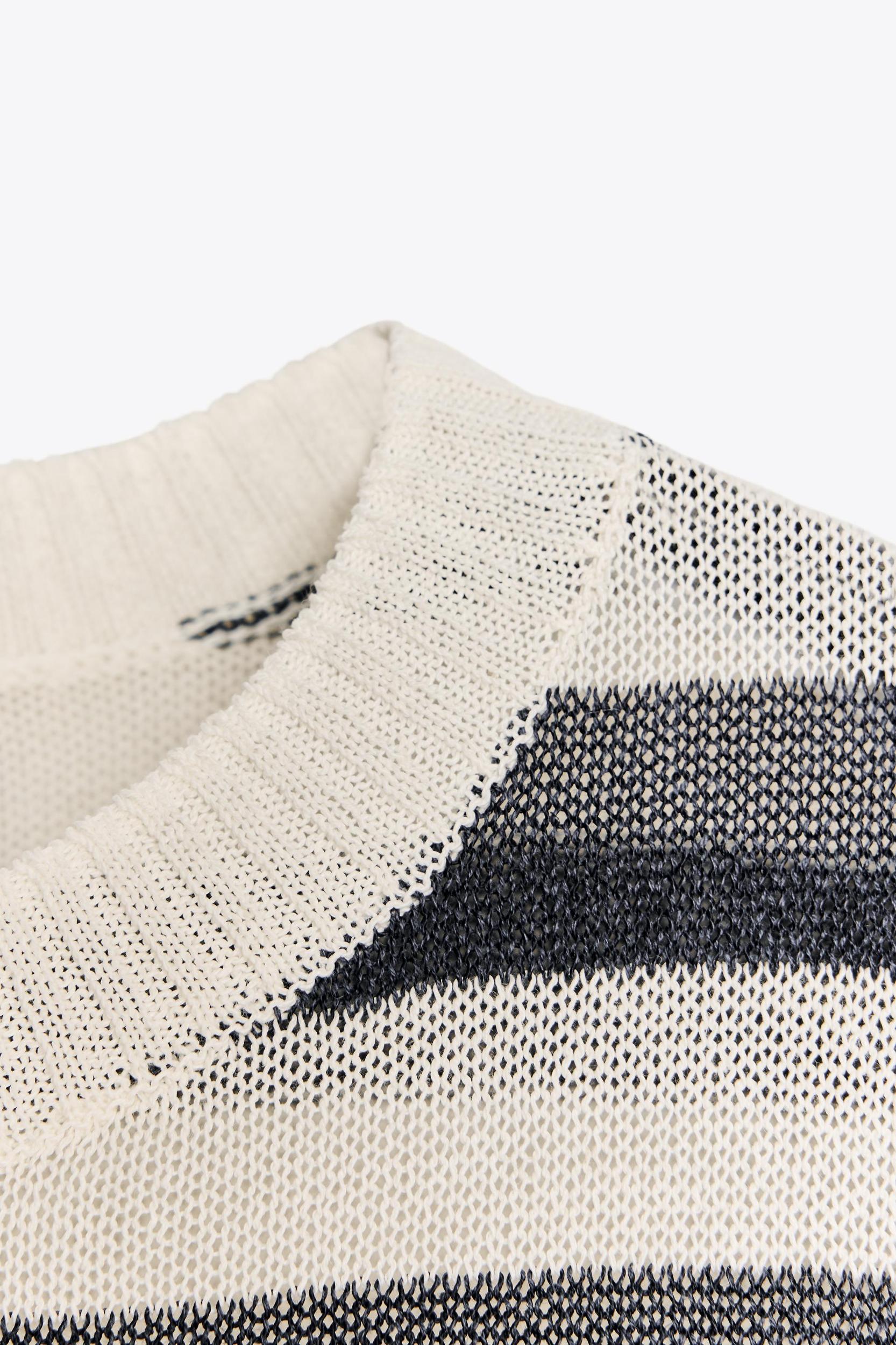 STRIPED KNIT TOP Product Image