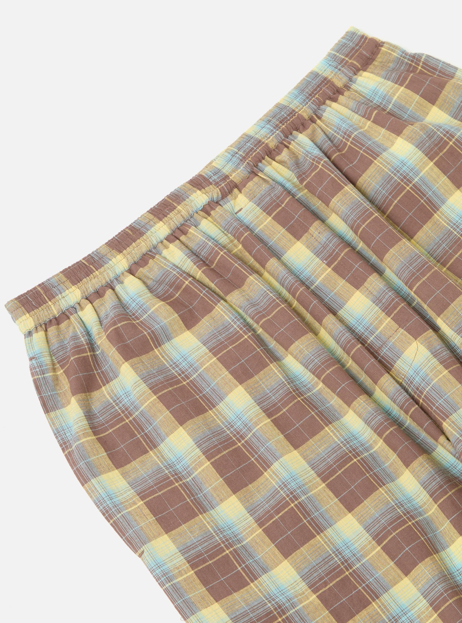 Yellow/Brown Check Pyjama Pant Product Image