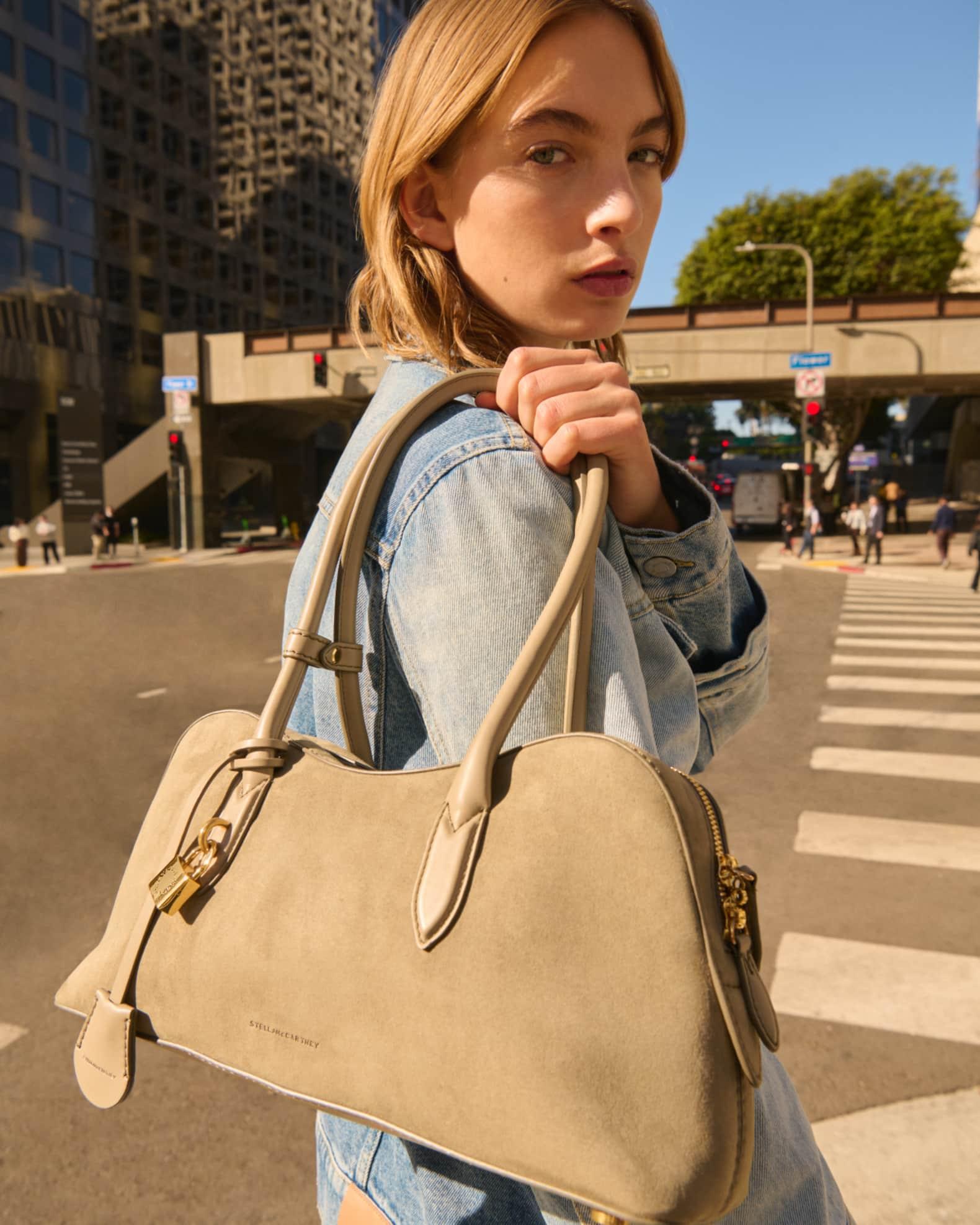 Zip Vegan Suede Shoulder Bag Product Image