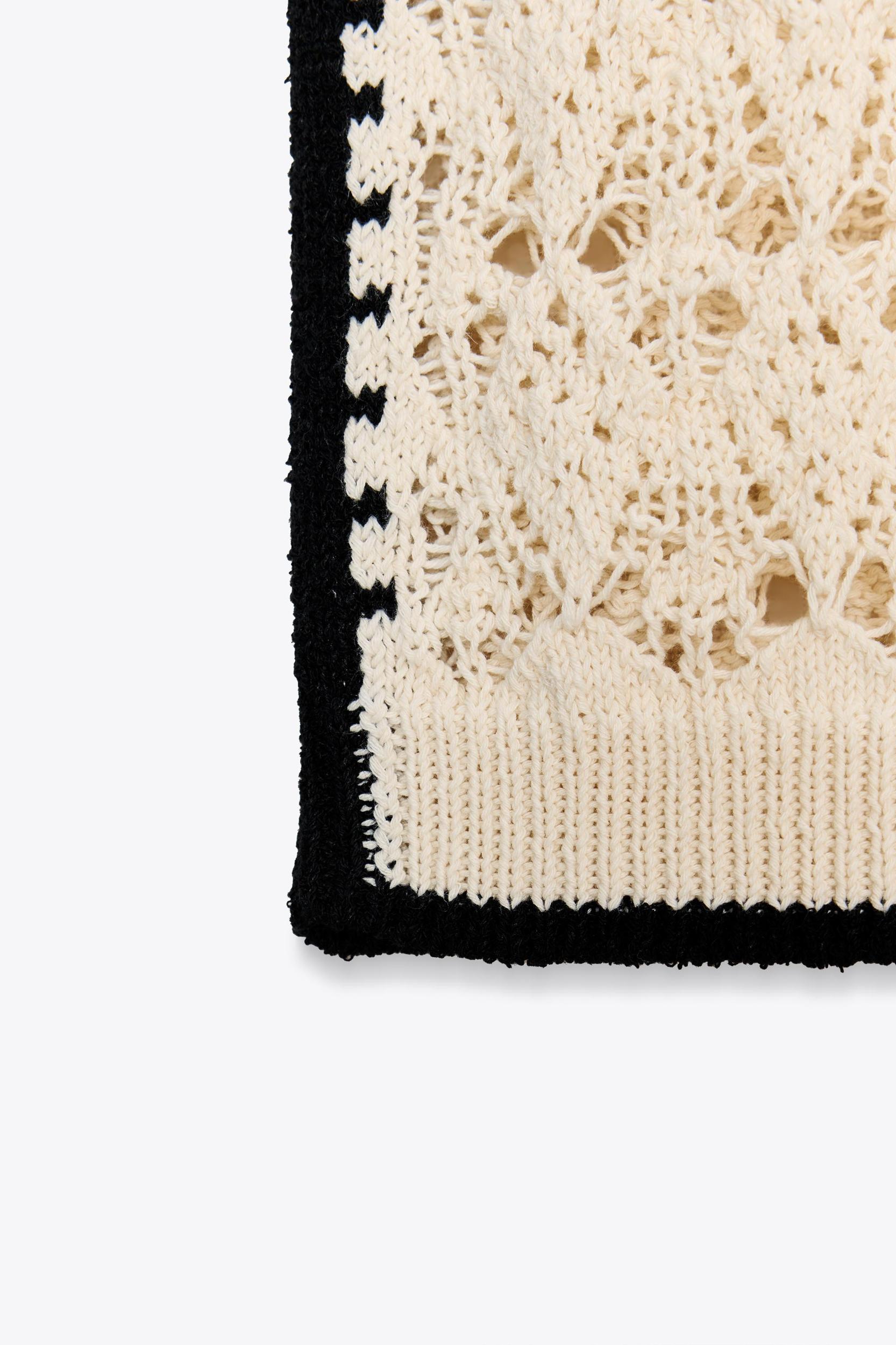 POINTELLE KNIT VEST Product Image