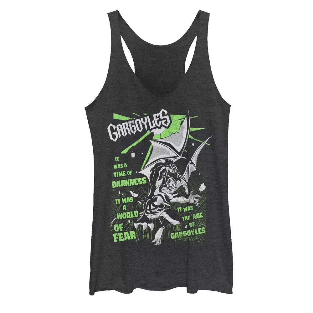 Juniors' Gargoyles Neon Paint Splatter Poster Racerback Graphic Tank Top, Girl's, Size: XS, Black Grey Product Image