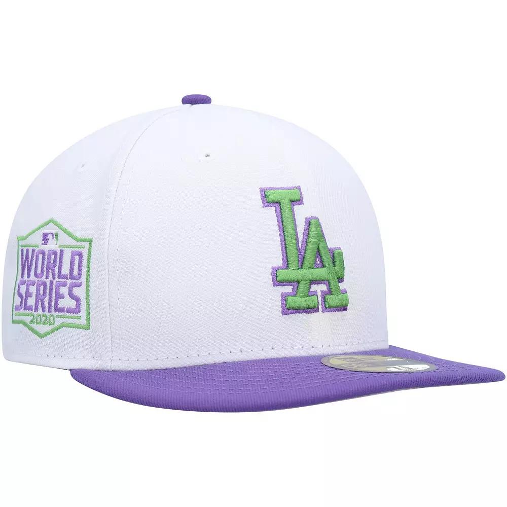 Men's New Era White Los Angeles Dodgers 2020 World Series Side Patch 59FIFTY Fitted Hat, Size: 7 5/8 Product Image